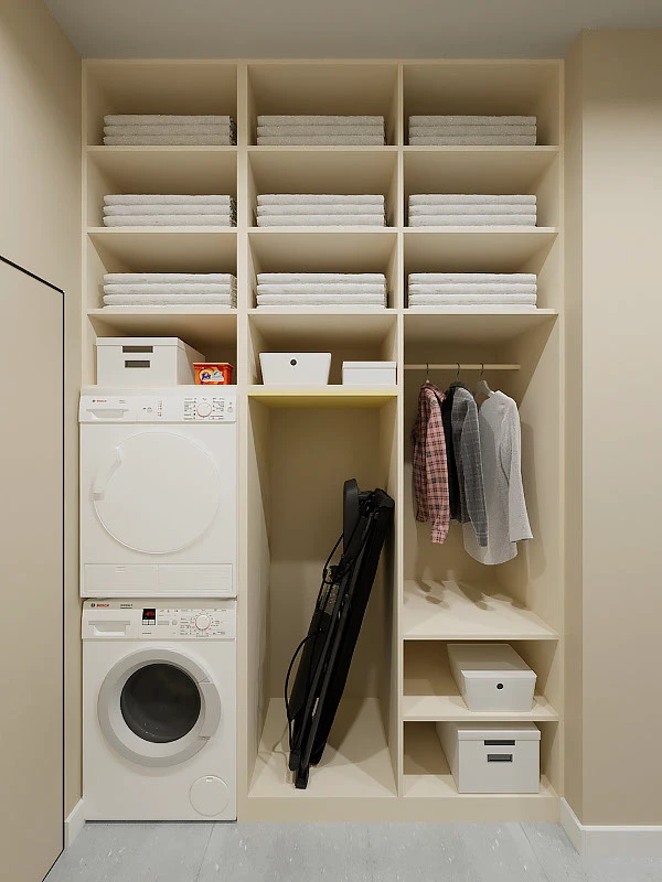 Входная зона и зоны постирочной, кабинет — Изображение №1 — 3D на Dprofile