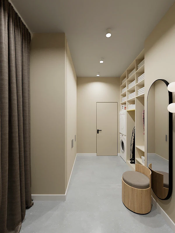 Входная зона и зоны постирочной, кабинет — Изображение №3 — 3D на Dprofile