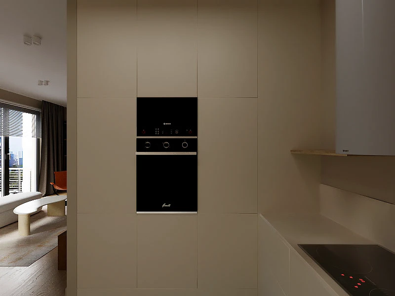 Кухня-гостиная в минималистичном стиле для Archblack — Изображение №5 — 3D на Dprofile