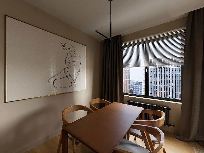 Кухня-гостиная в минималистичном стиле для Archblack — Изображение №6 — 3D на Dprofile