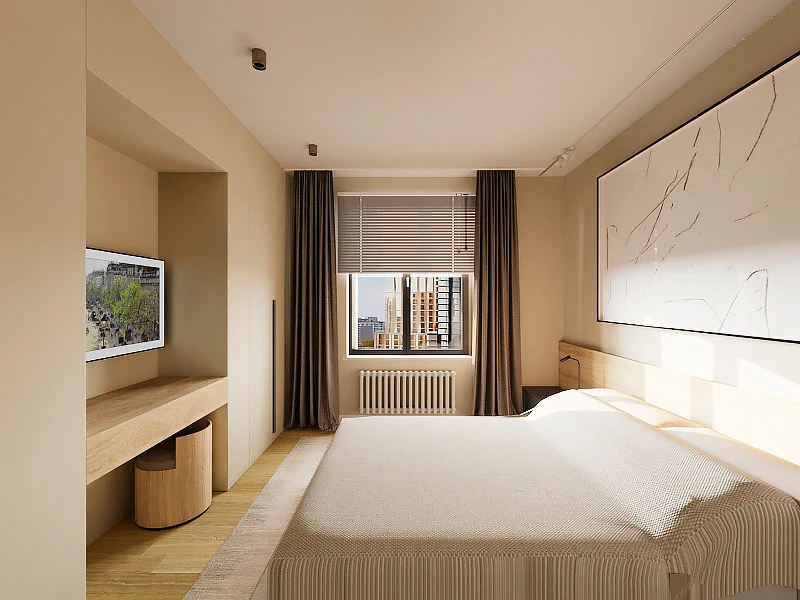 Cпальня в современном минималистичном стиле для Archblack — Изображение №3 — 3D на Dprofile