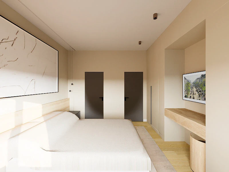 Cпальня в современном минималистичном стиле для Archblack — Изображение №4 — 3D на Dprofile