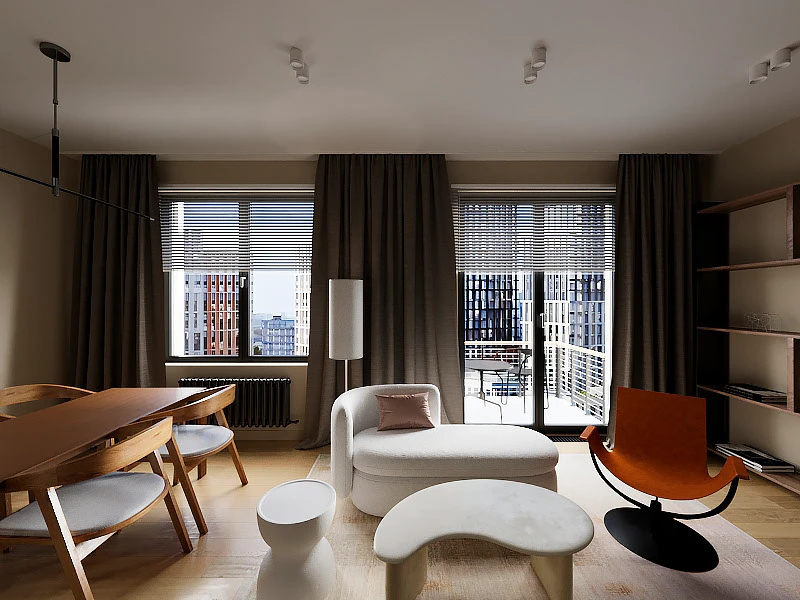 Кухня-гостиная в минималистичном стиле для Archblack — Изображение №2 — 3D на Dprofile