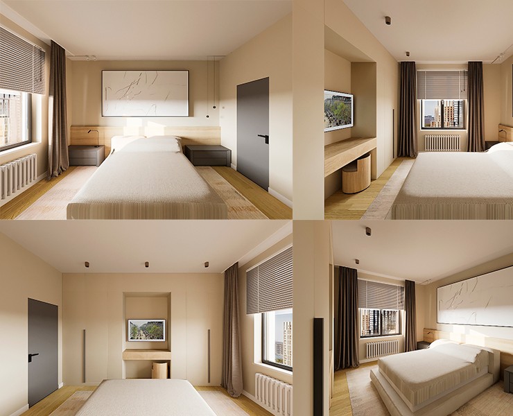 Cпальня в современном минималистичном стиле для Archblack на Dprofile