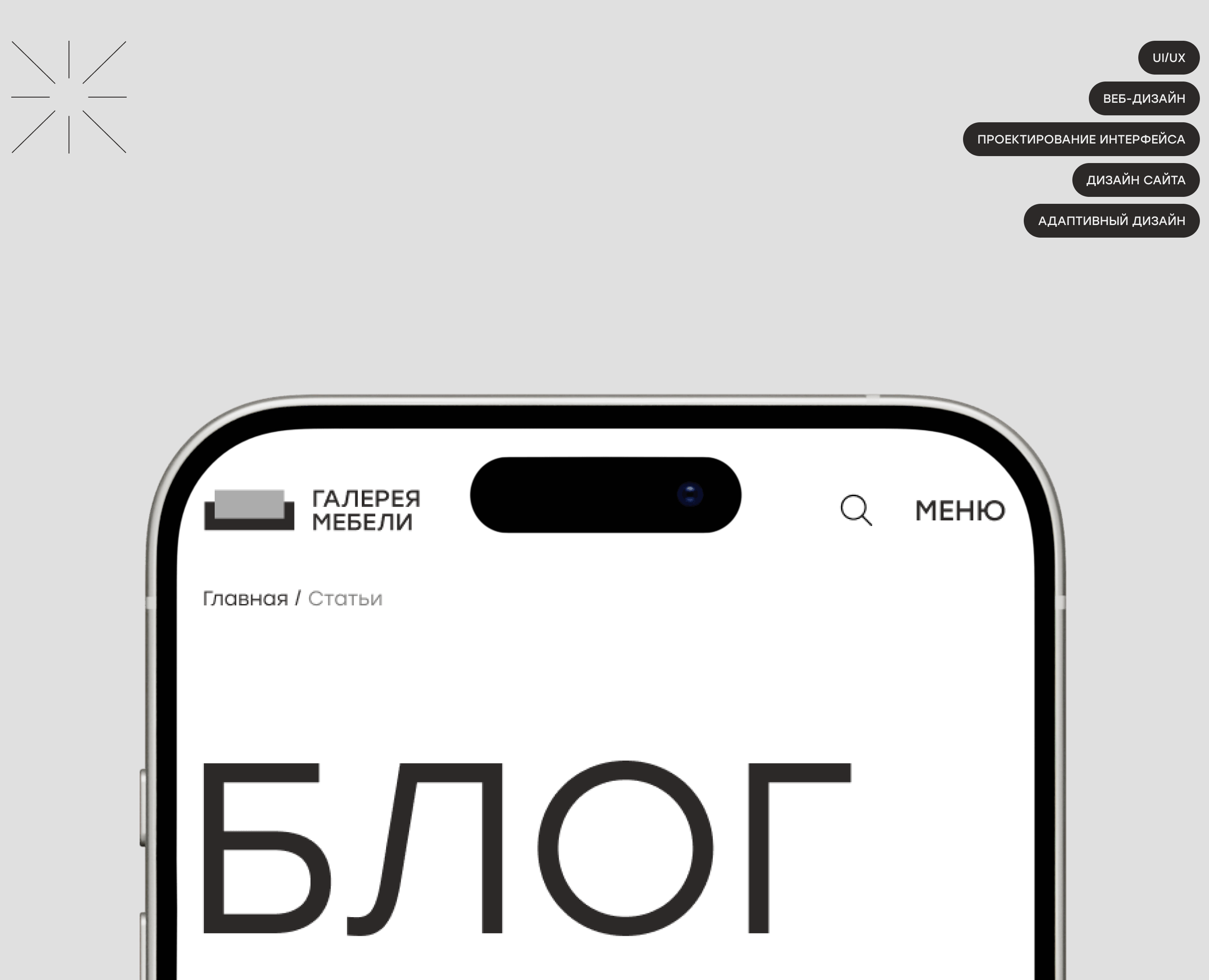 Блог на сайте мебельного центра — Интерфейсы на Dprofile