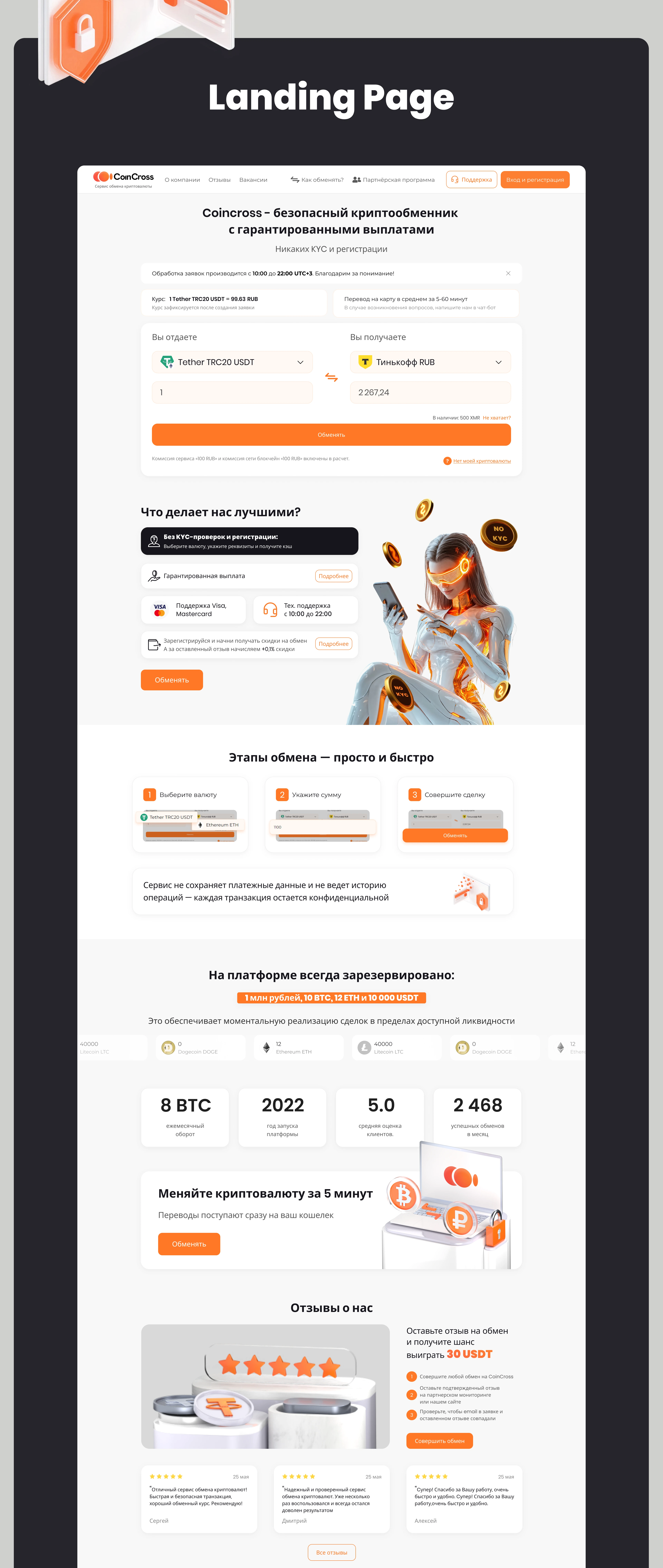 Crypto Exchange Platform - UX/UX Design — Изображение №8 — Интерфейсы на Dprofile