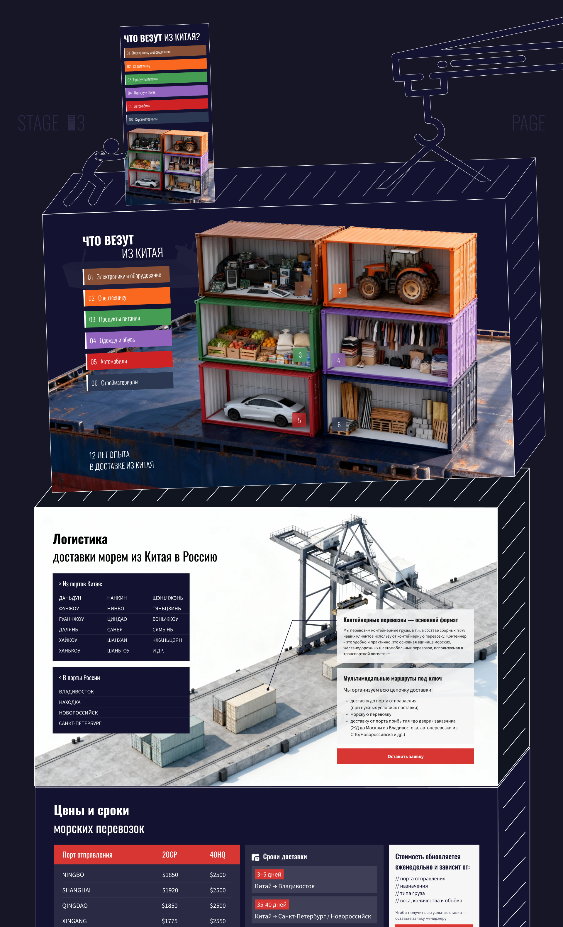 ITB Group - Cargo Transportation from China — Изображение №4 — Интерфейсы на Dprofile