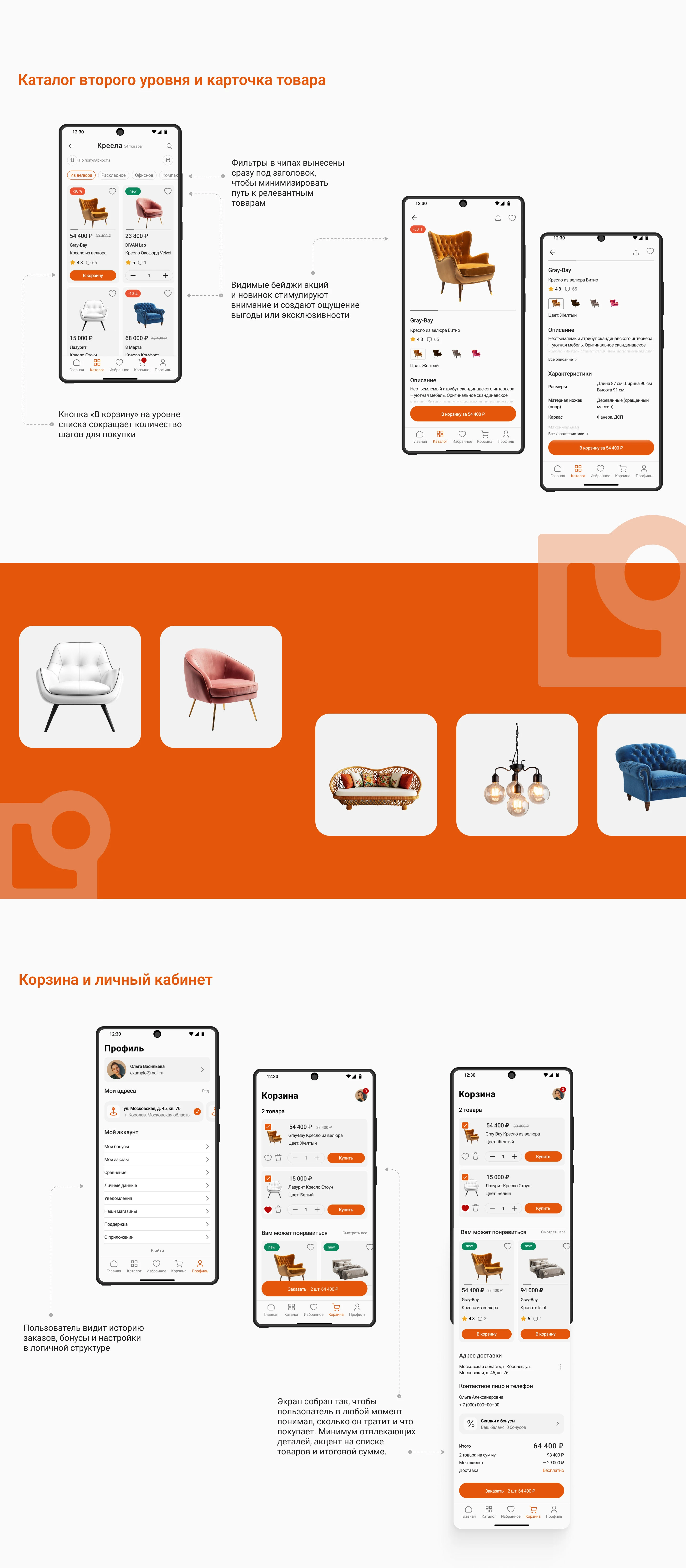 Мобильное приложение для интернет магазина | UX/UI — Изображение №5 — Интерфейсы на Dprofile