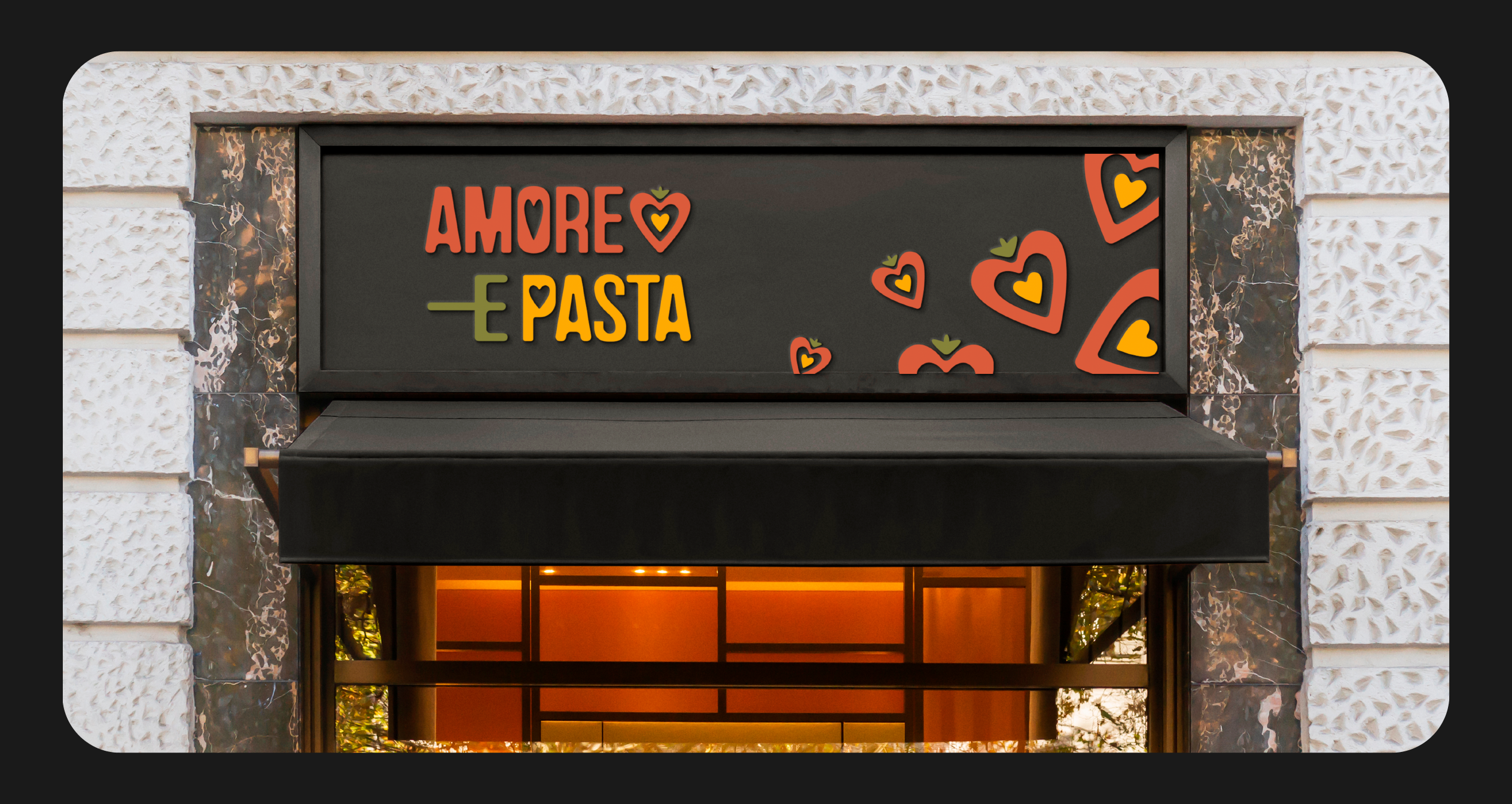 Фирменный стиль ресторана "AMORE E PASTA" — Изображение №5 — Брендинг, Графика на Dprofile