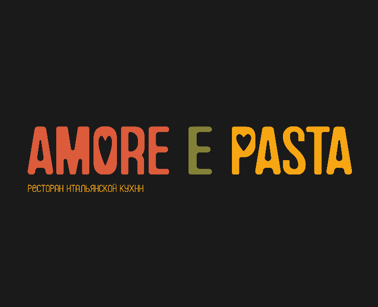 Фирменный стиль ресторана "AMORE E PASTA" на Dprofile