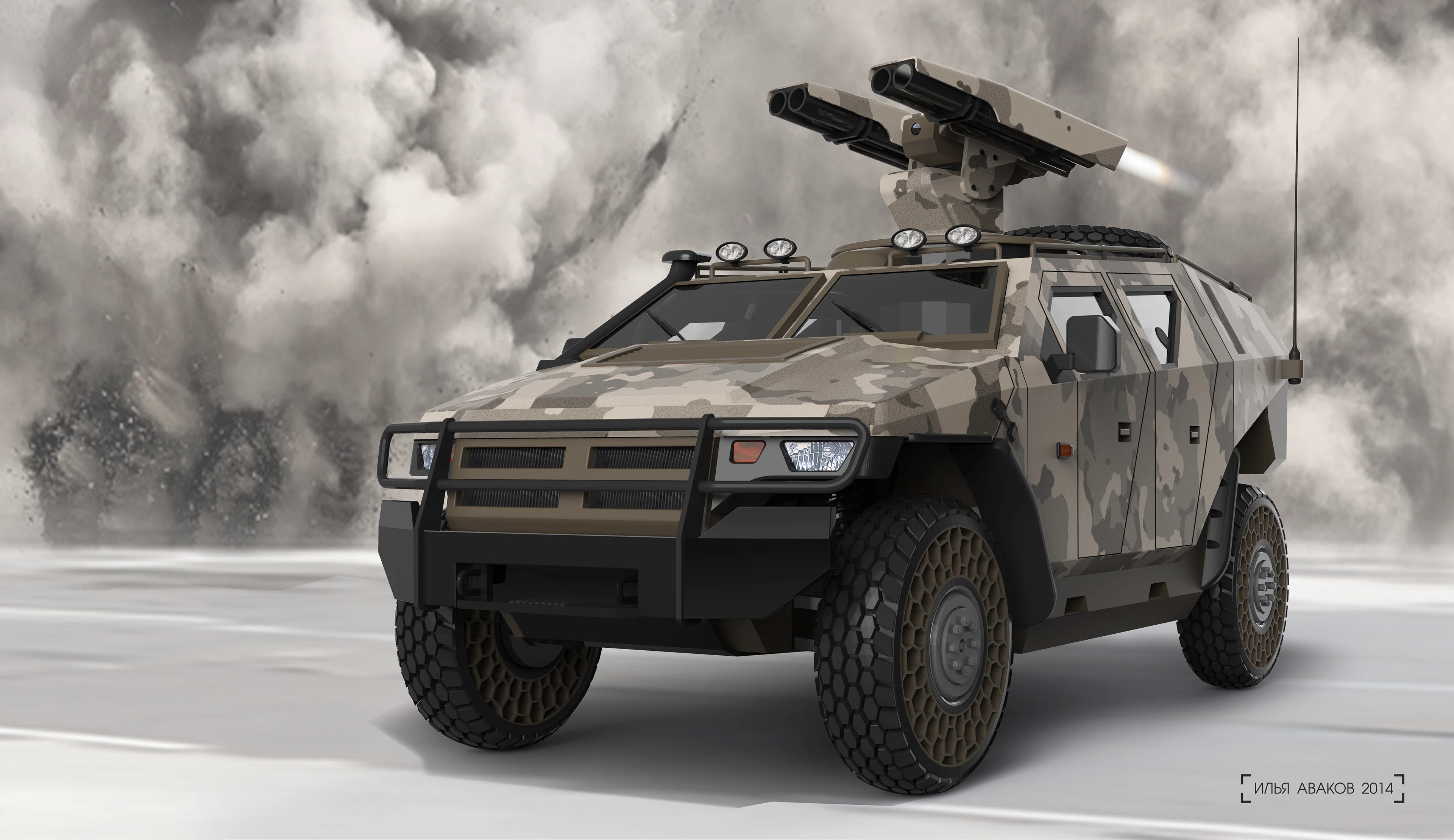 Military concept car — Изображение №1 — Иллюстрация на Dprofile