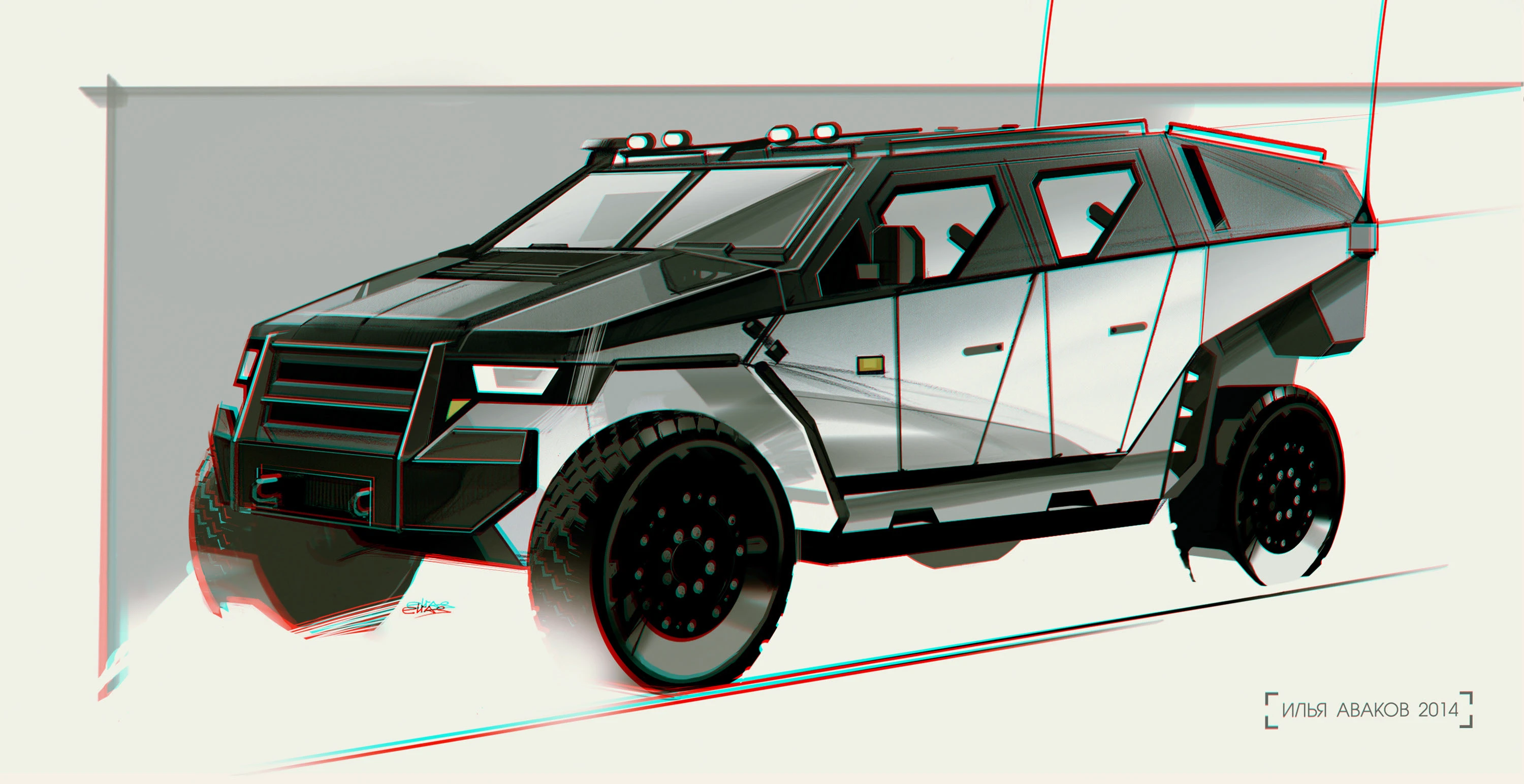 Military concept car — Изображение №7 — Иллюстрация на Dprofile