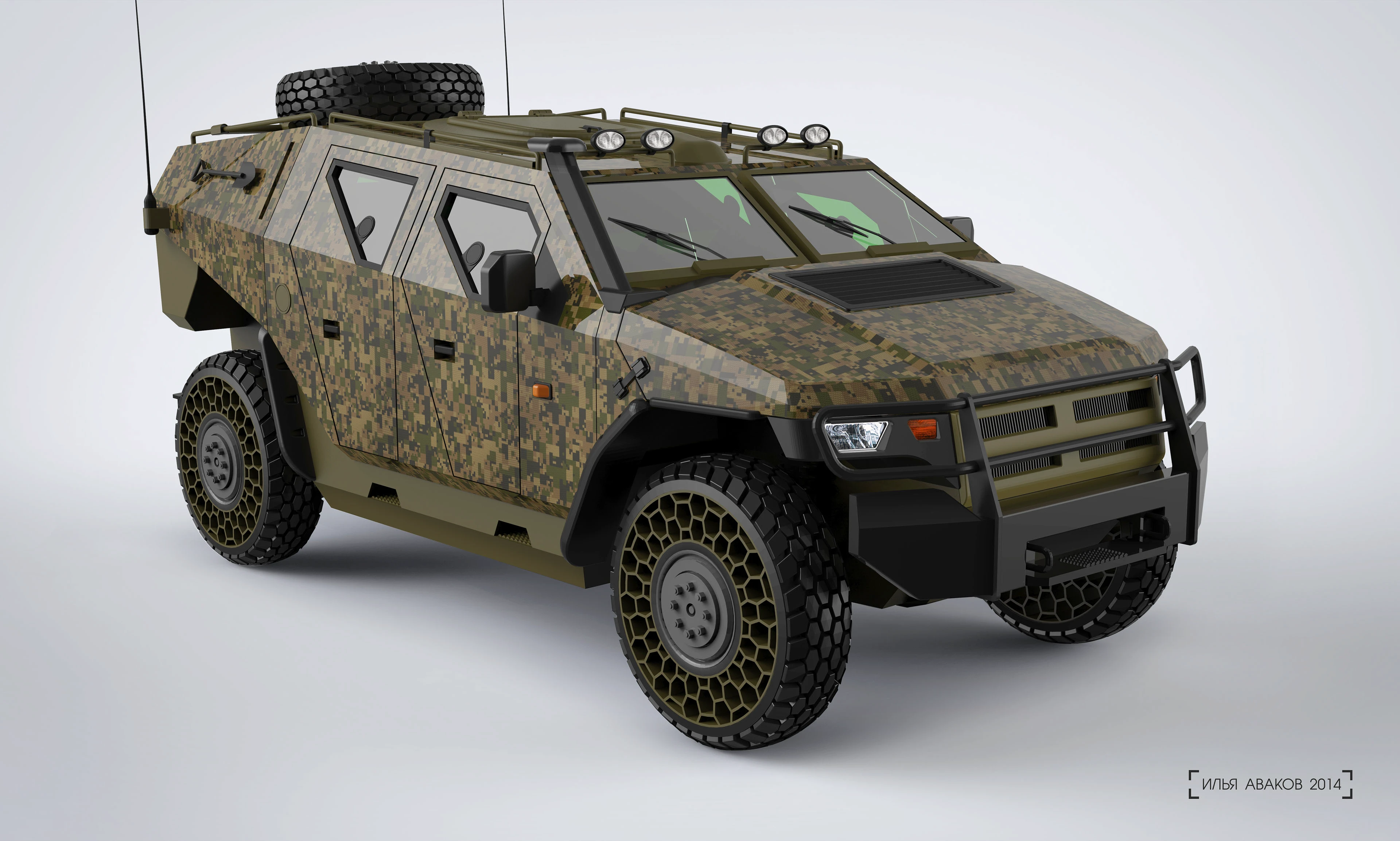 Military concept car — Изображение №2 — Иллюстрация на Dprofile