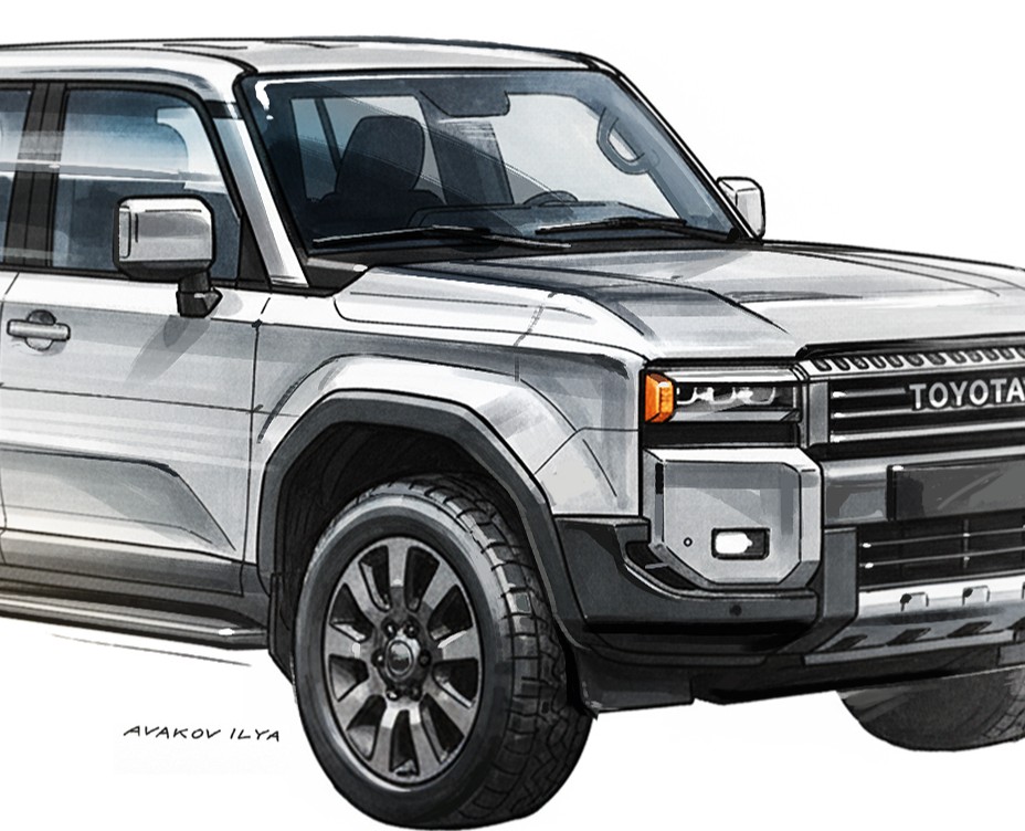 Скетч Toyota land cruiser — Иллюстрация на Dprofile
