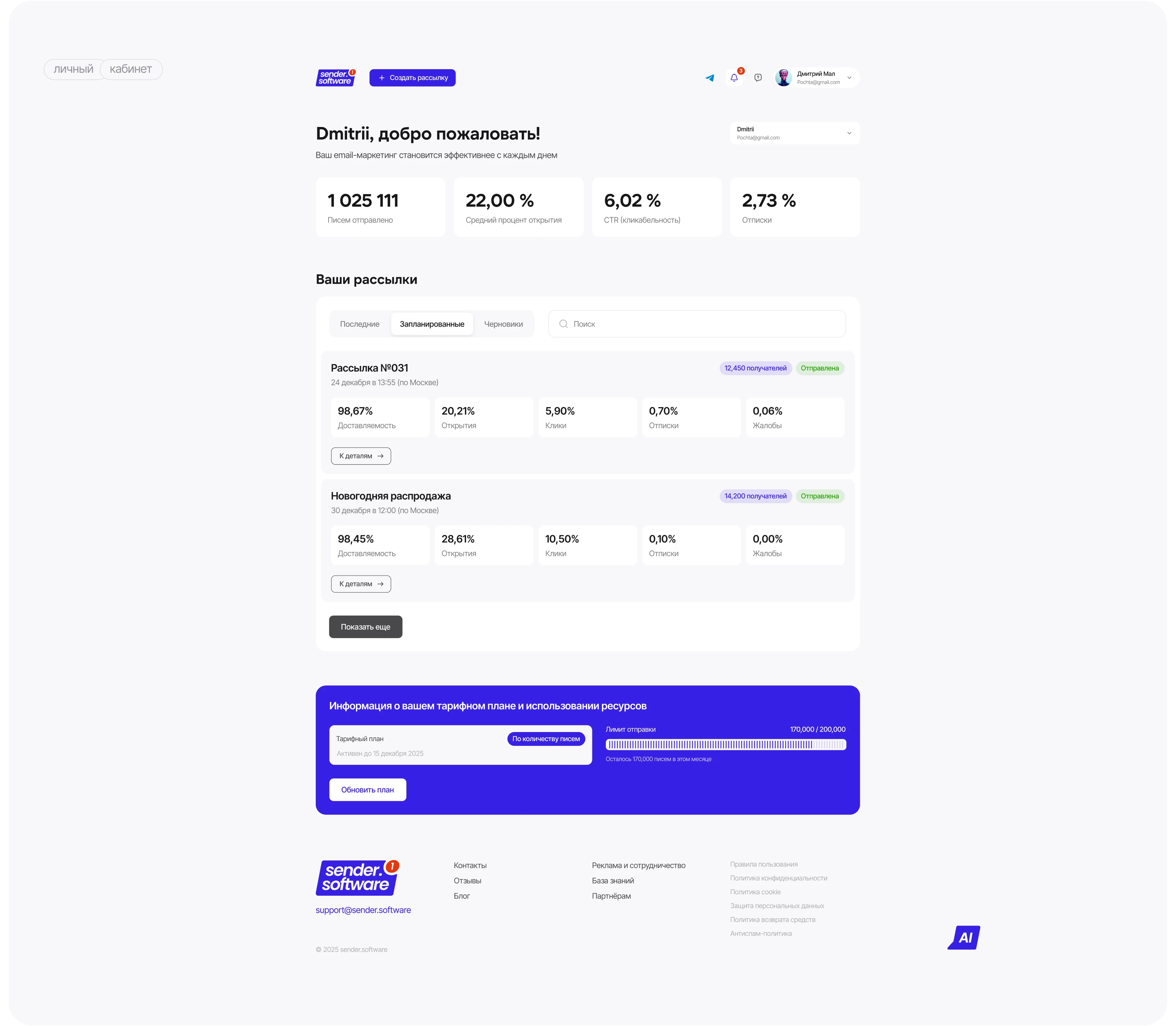 Sender Software | Сервис — Изображение №13 — Интерфейсы, Анимация на Dprofile