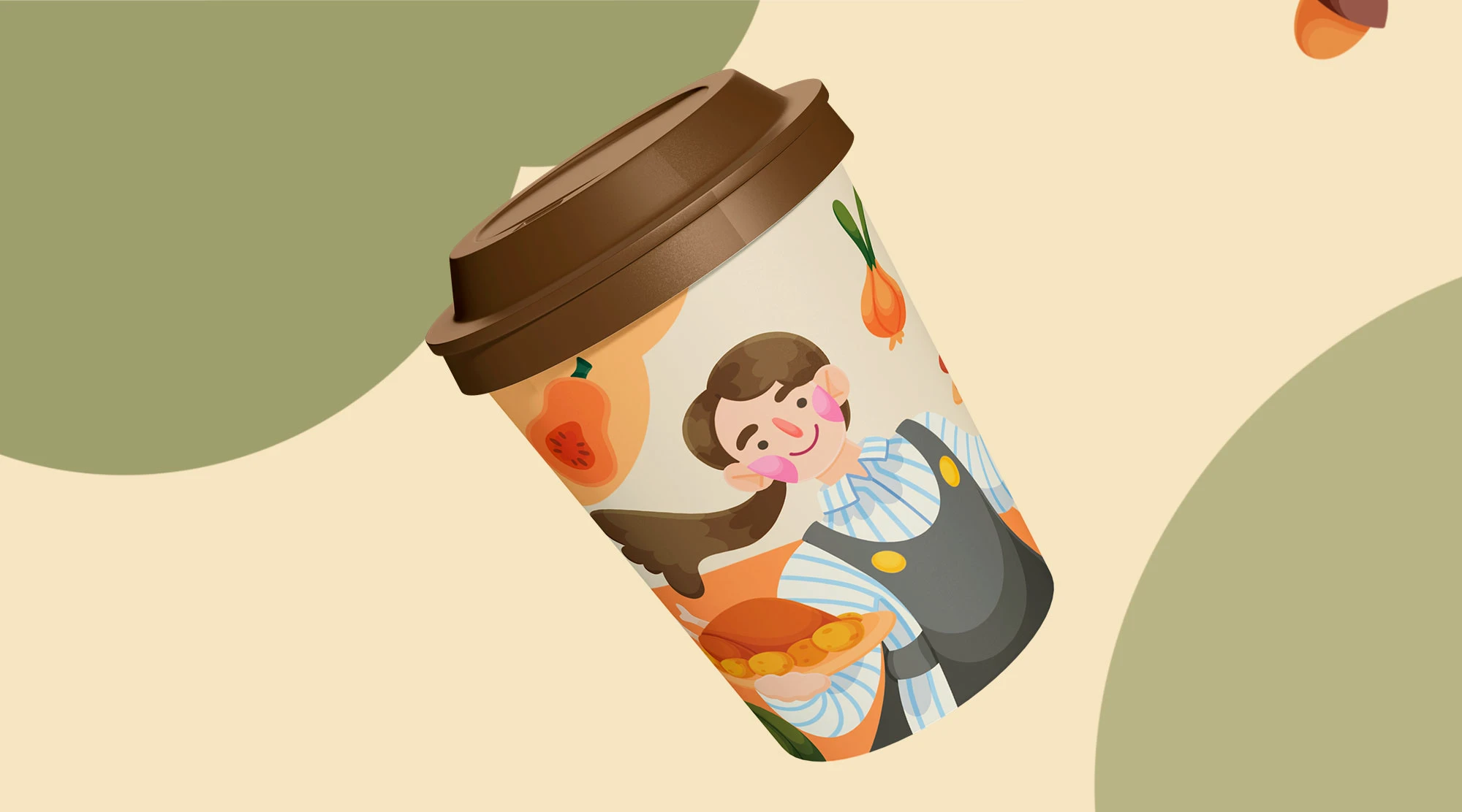 Осенние дизайны кофейных стаканчиков — Изображение №4 — Брендинг, Иллюстрация на Dprofile
