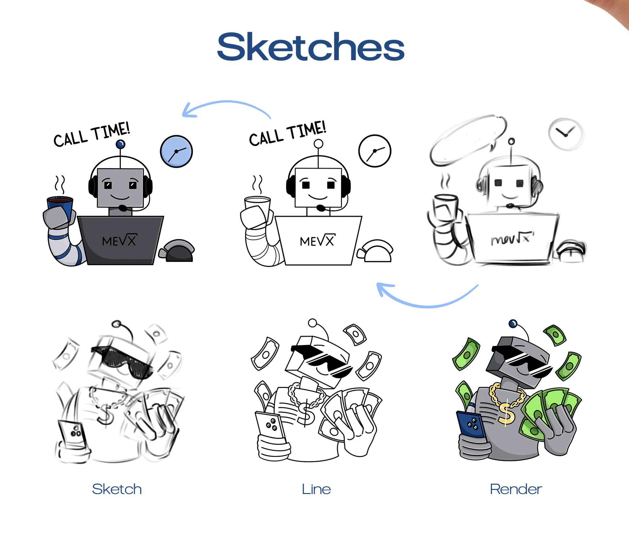 Стикер Пак для ИТ компании — Изображение №4 — Брендинг, Иллюстрация на Dprofile