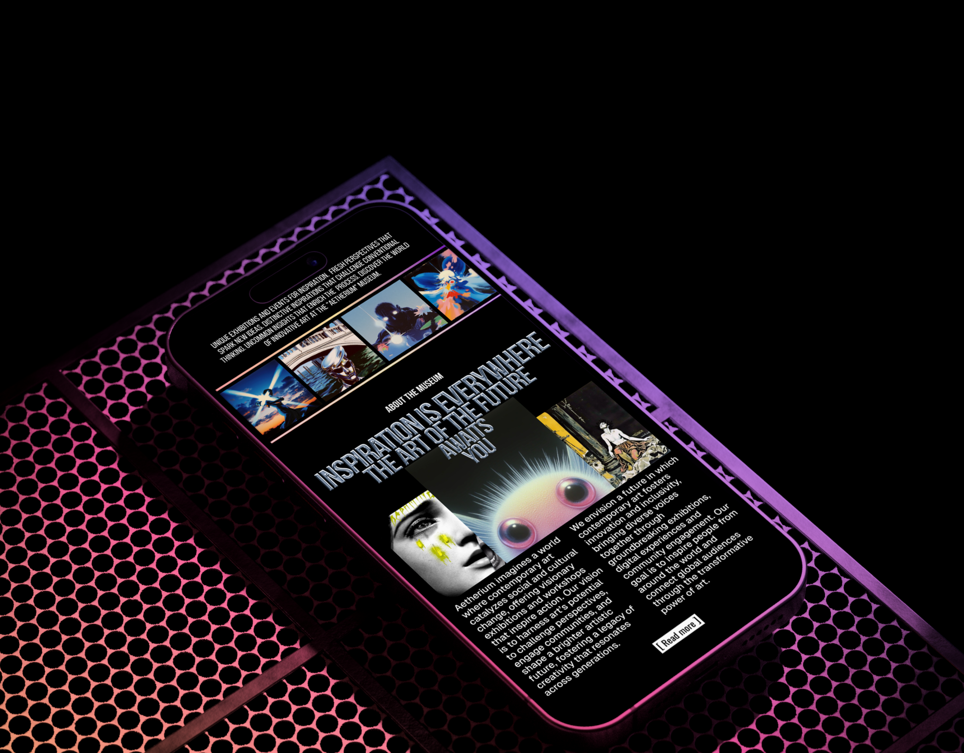 AETHERIUM | Музей современного искусства — Изображение №11 — Интерфейсы, Брендинг на Dprofile