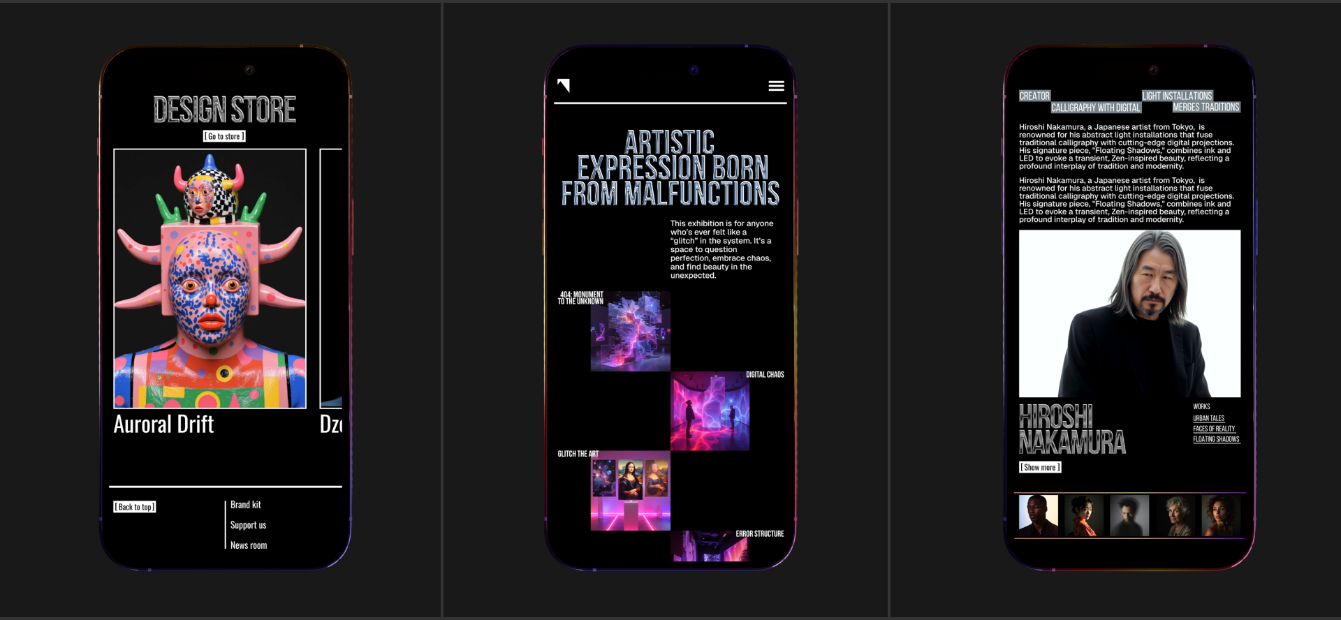 AETHERIUM | Музей современного искусства — Изображение №5 — Интерфейсы, Брендинг на Dprofile