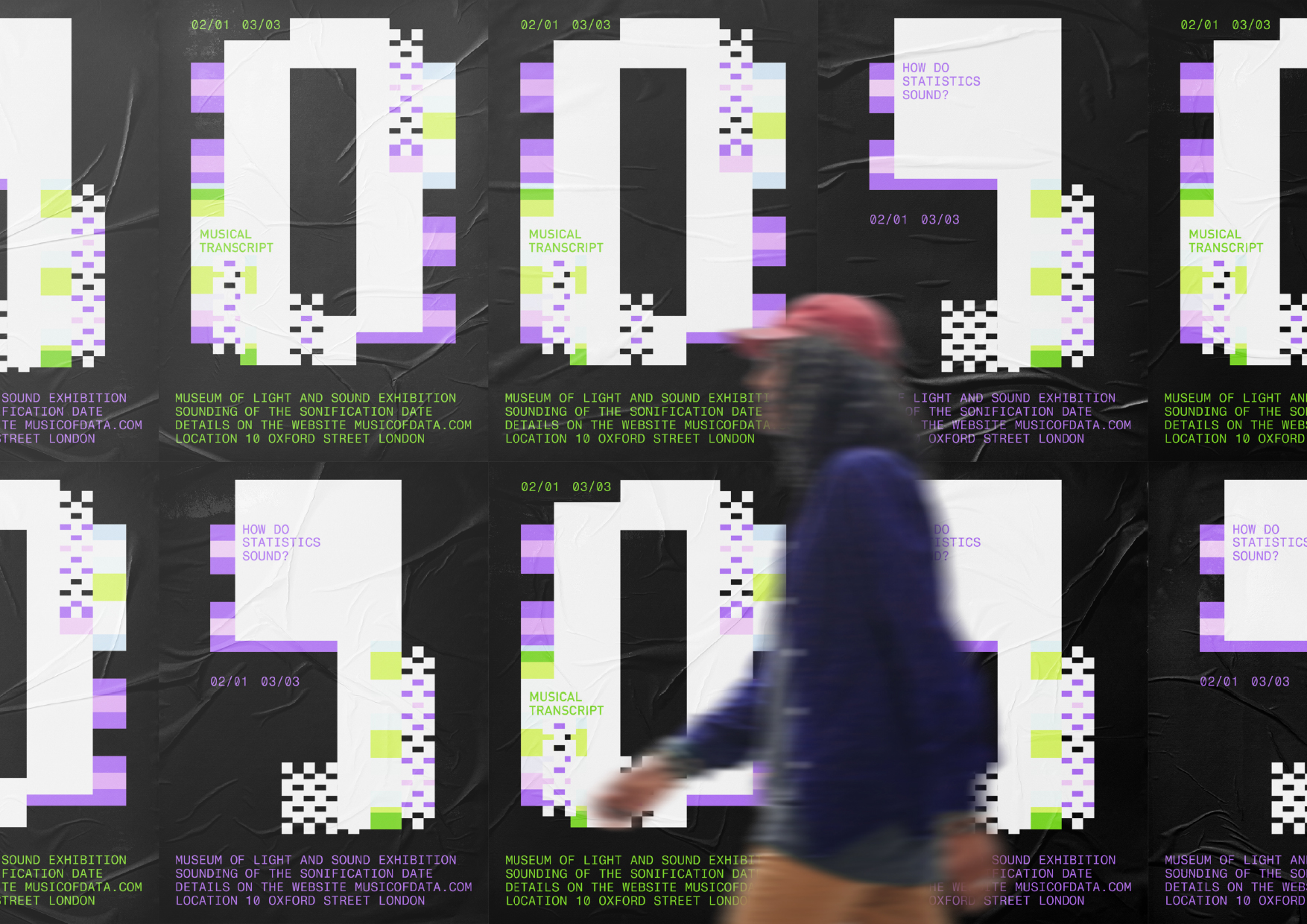 MUSIC OF DATA. Шрифт и айдентика для выставки — Изображение №16 — Брендинг, Графика на Dprofile