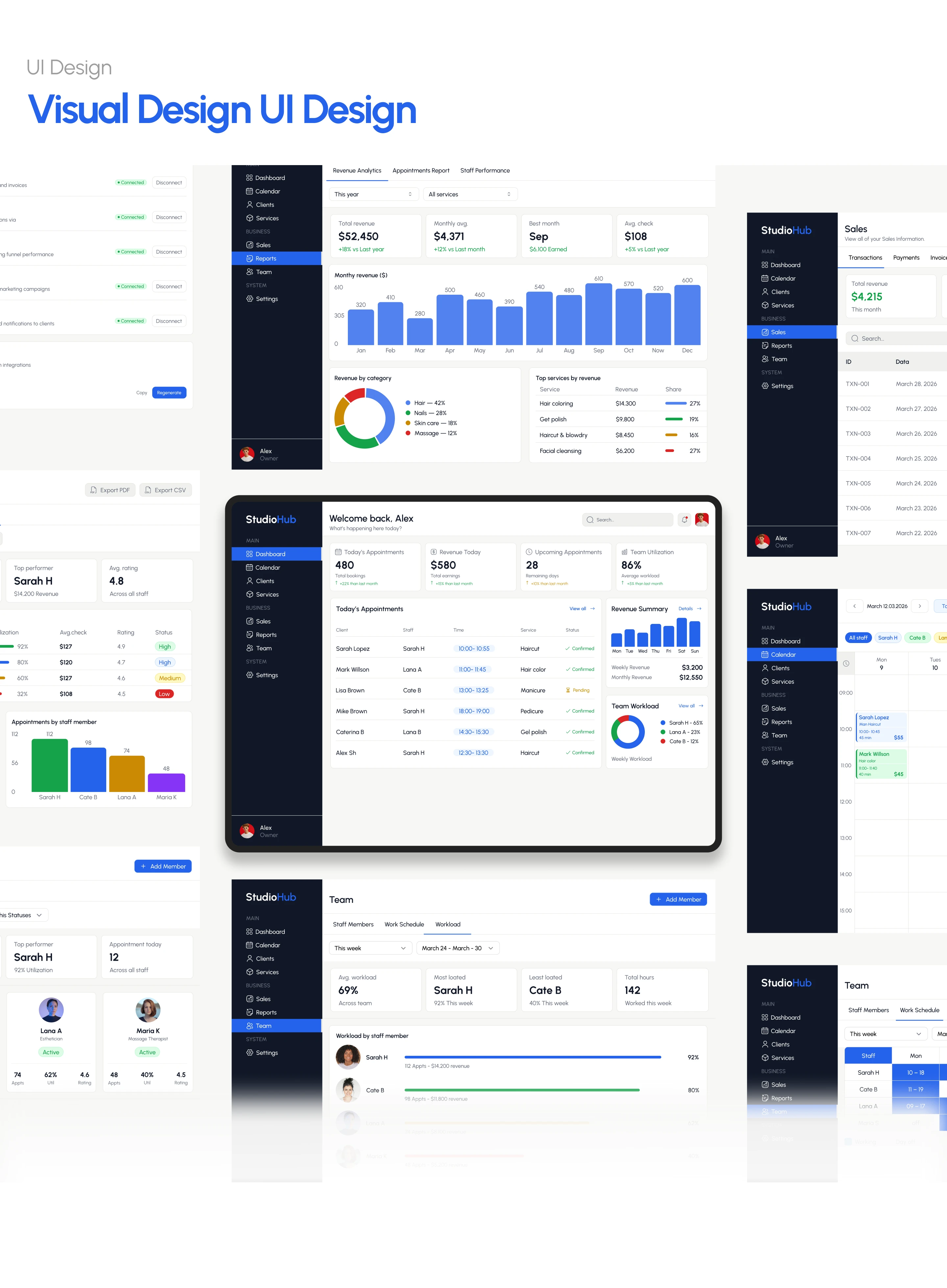 StudioHub — SaaS Dashboard & UX/UI Design — Изображение №16 — Интерфейсы на Dprofile