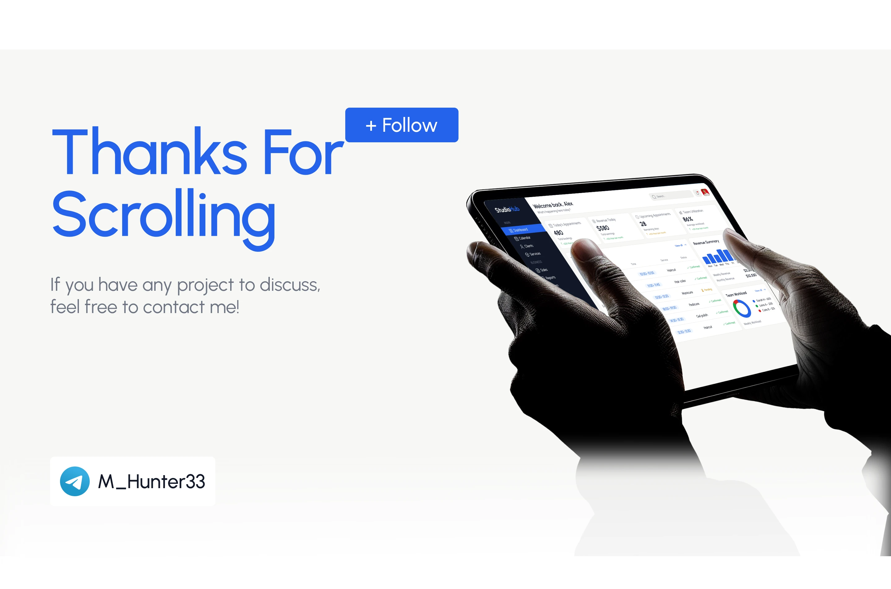 StudioHub — SaaS Dashboard & UX/UI Design — Изображение №17 — Интерфейсы на Dprofile
