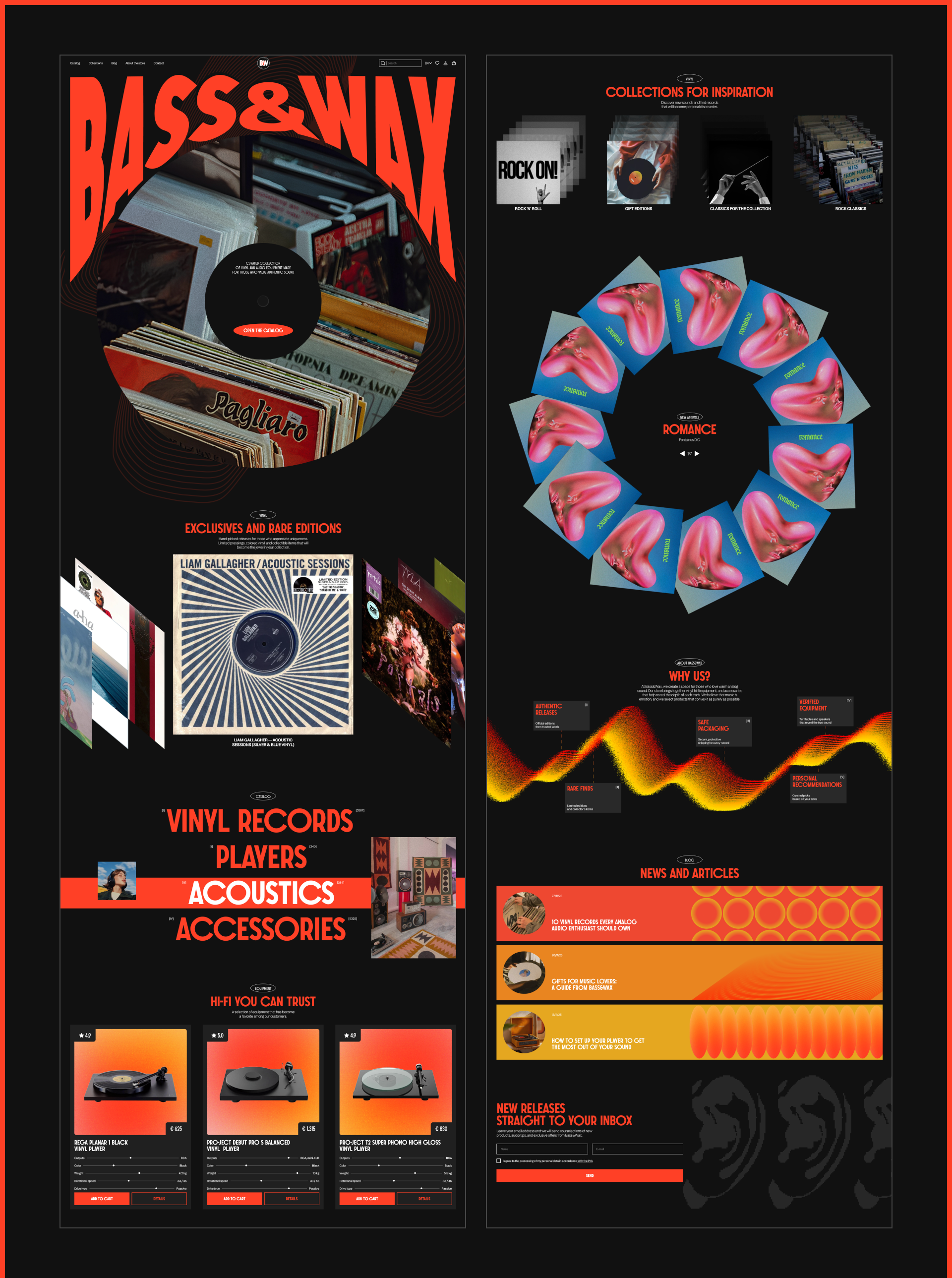 Bass&Wax | Онлайн-магазин винила и аудио-техники — Изображение №3 — Интерфейсы на Dprofile