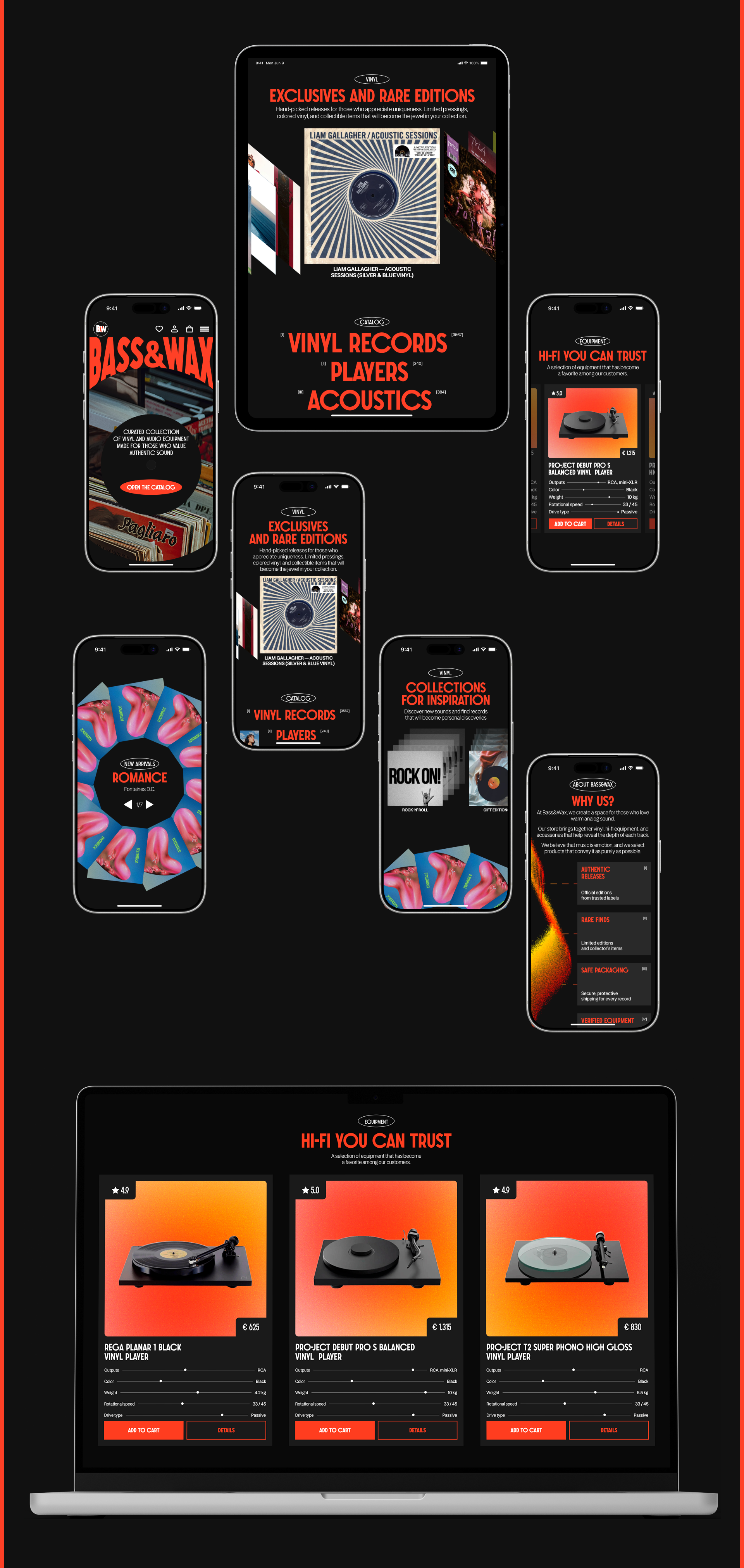 Bass&Wax | Онлайн-магазин винила и аудио-техники — Изображение №5 — Интерфейсы на Dprofile