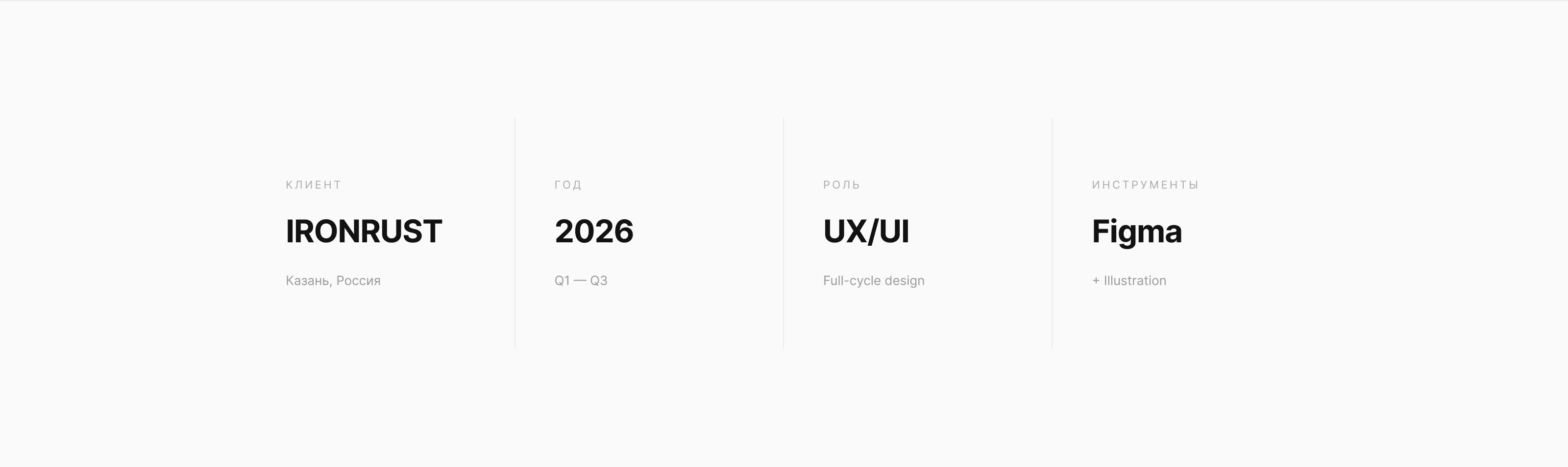 IRONRUST | UX/UI DESIGN Website — Изображение №2 — Интерфейсы, Брендинг на Dprofile