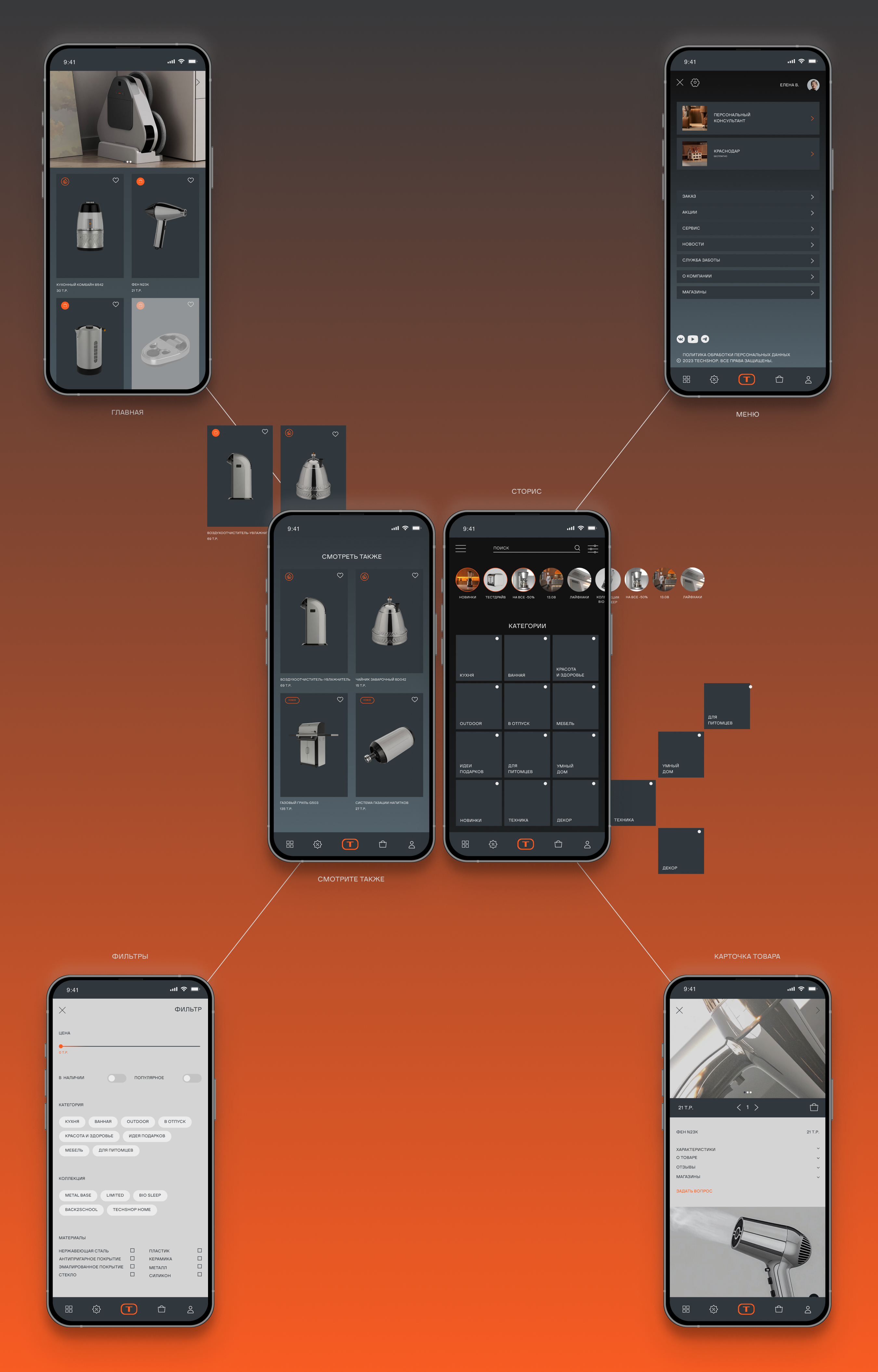 TECHSHOP. ПРОМО. СЕРВИС. ПРИЛОЖЕНИЕ — Изображение №12 — Интерфейсы, Анимация на Dprofile