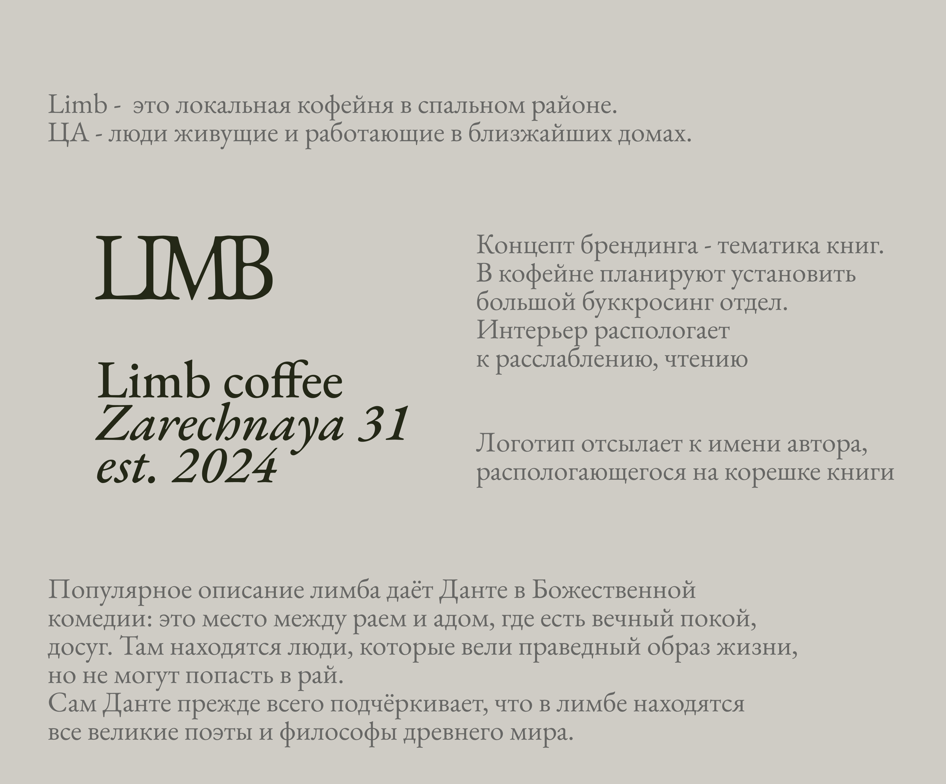 дизайн кофейни "LIMB" — Изображение №2 — Брендинг на Dprofile