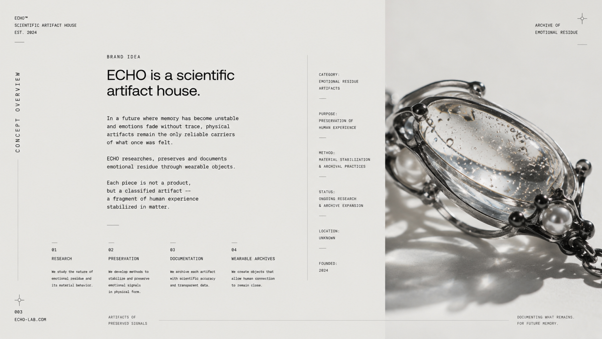 JEWELLERY BRAND-IDENTITY // ECHO — Изображение №3 — Брендинг на Dprofile