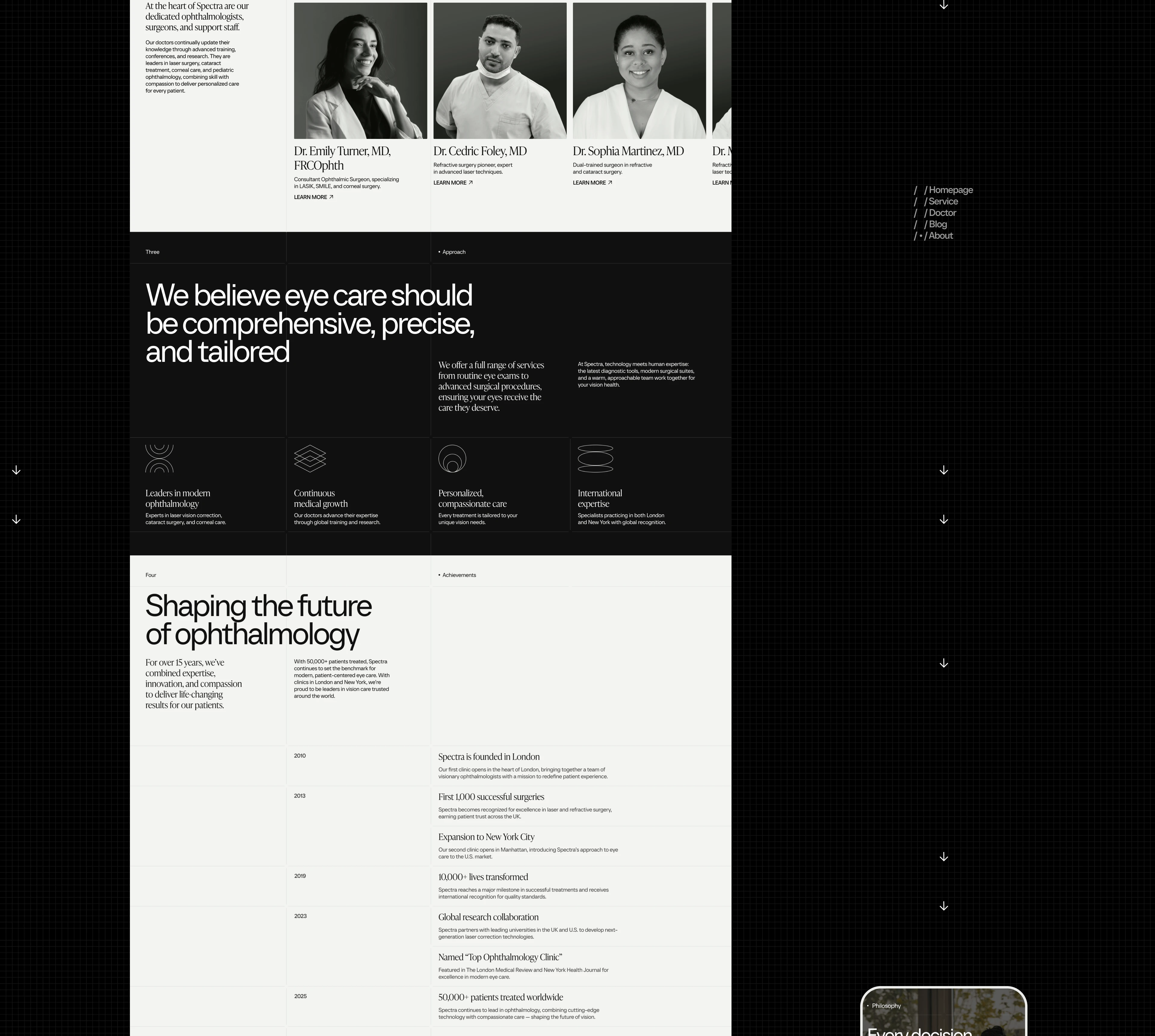Spectra Eye Clinic — UX/UI — Изображение №18 — Интерфейсы на Dprofile