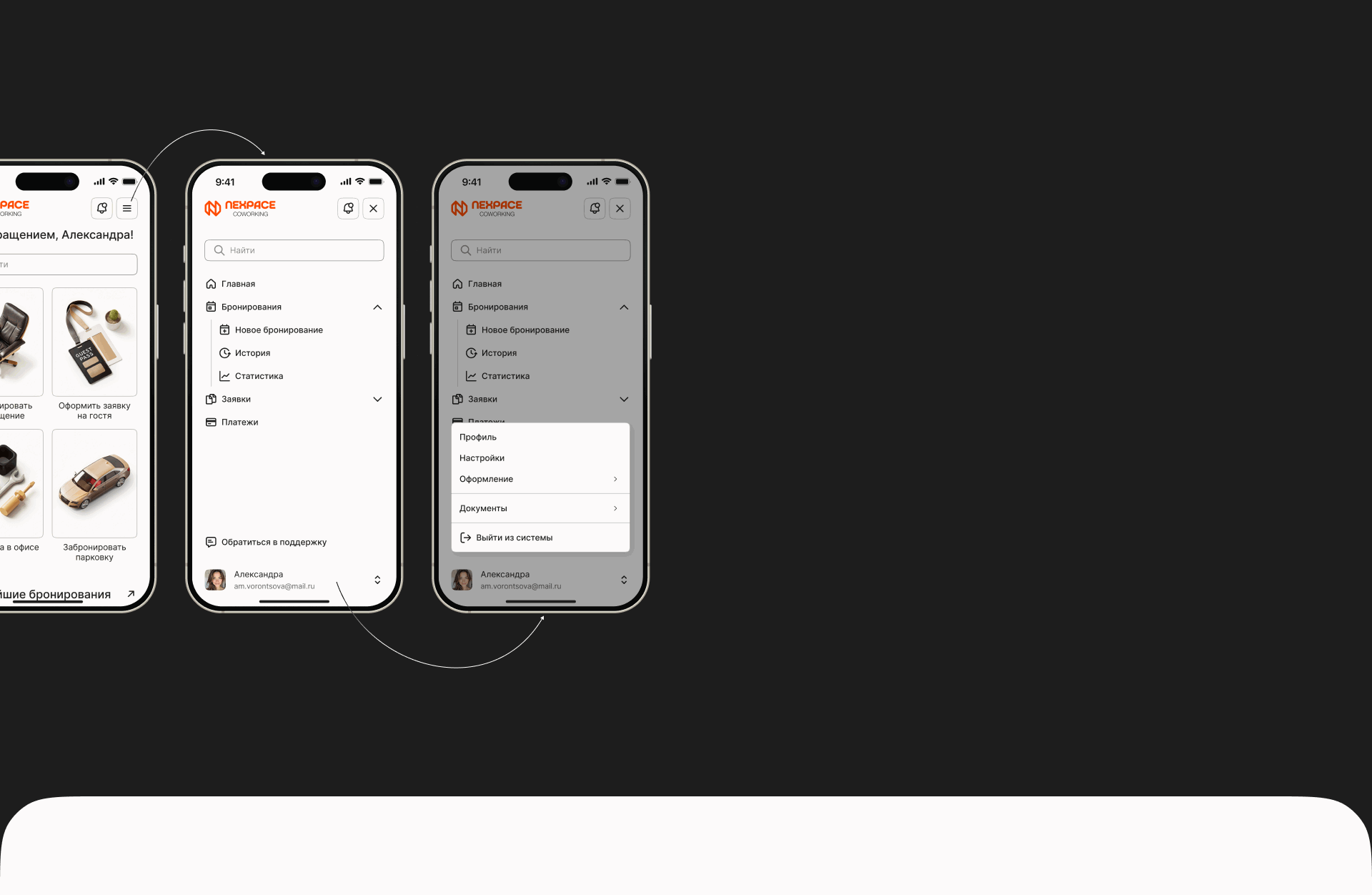 Личный кабинет для коворкинга | Часть 2 — Изображение №5 — Интерфейсы на Dprofile