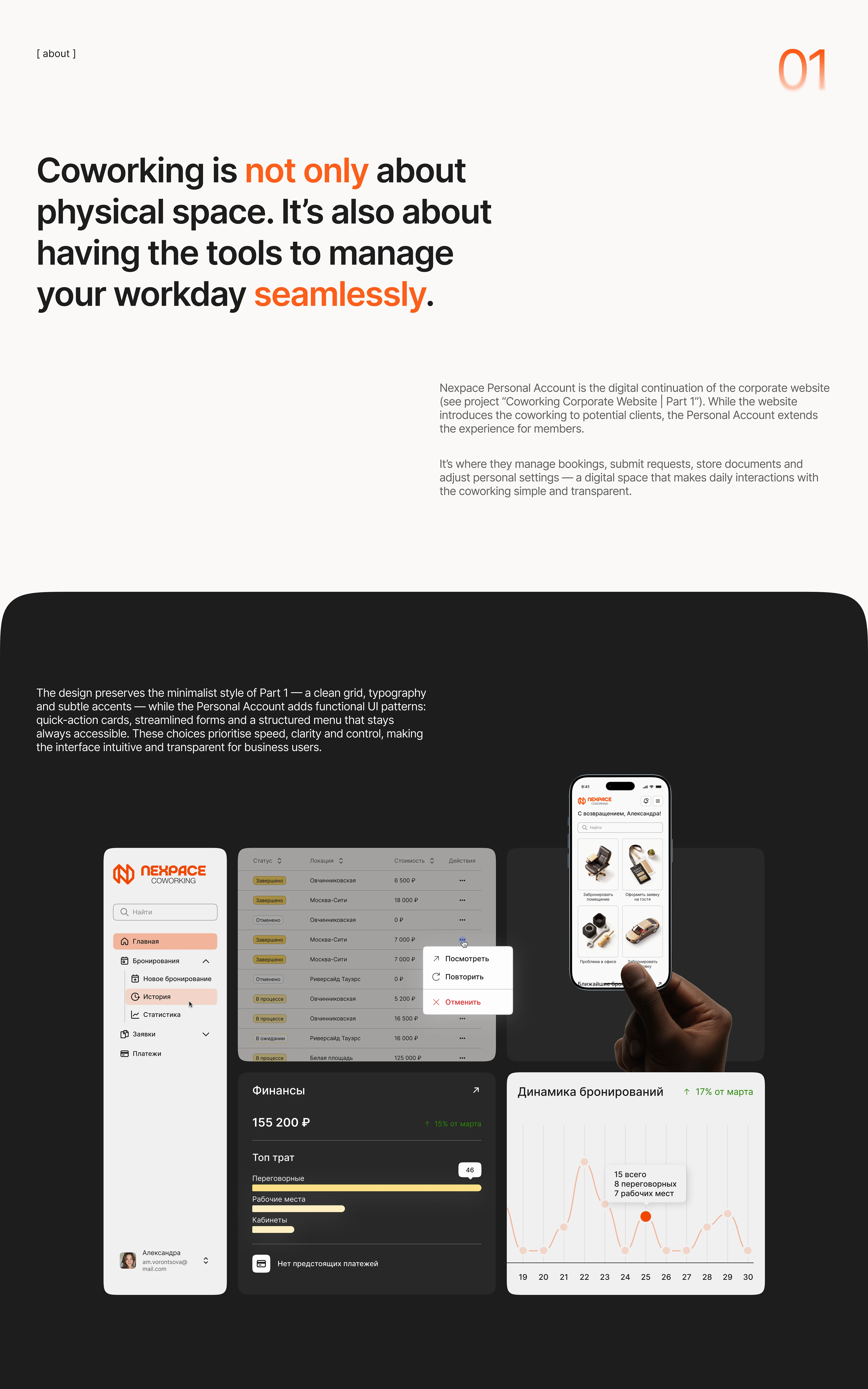 Личный кабинет для коворкинга | Часть 2 — Изображение №1 — Интерфейсы на Dprofile