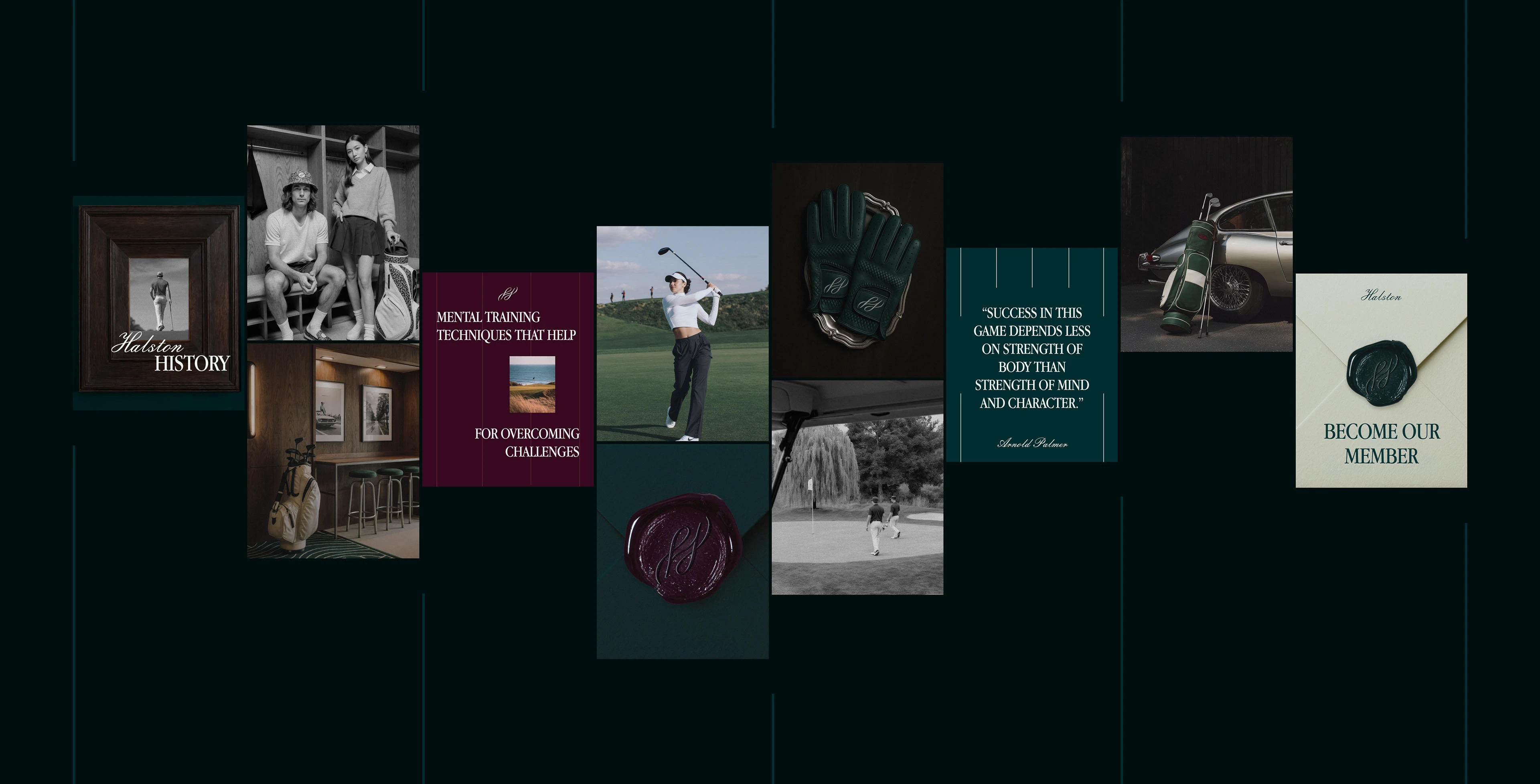 Halston golf club — Изображение №6 — Брендинг, Графика на Dprofile