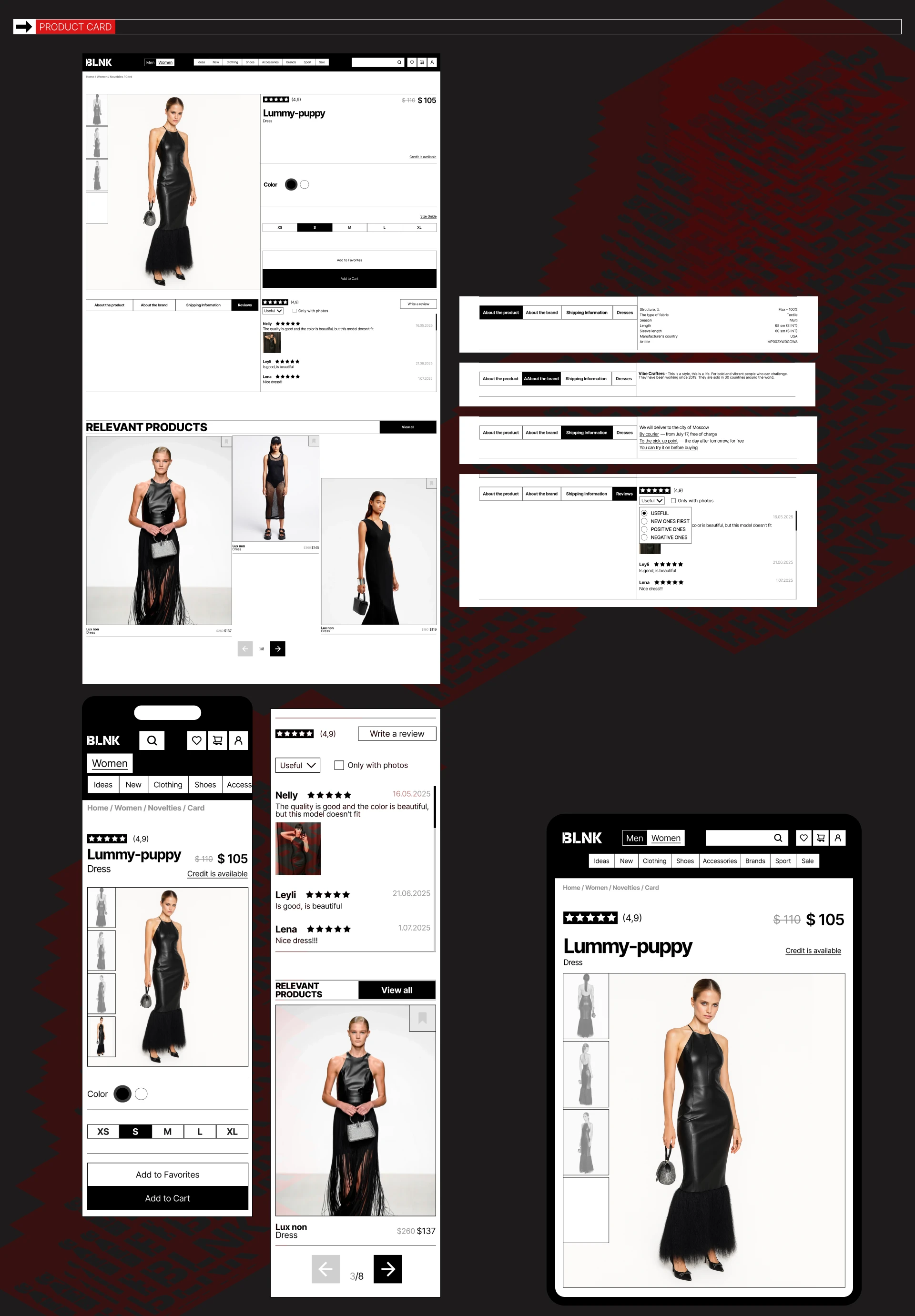 BLNK - online store — Изображение №8 — Интерфейсы на Dprofile