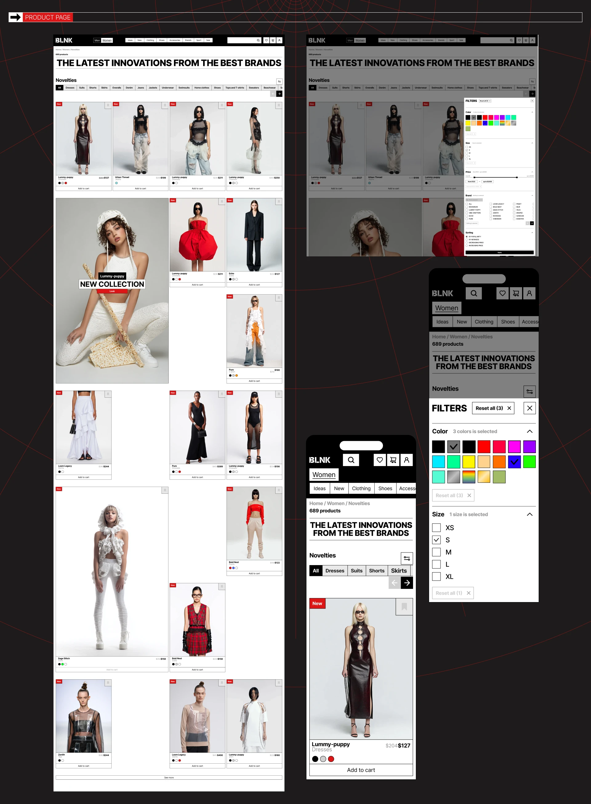 BLNK - online store — Изображение №5 — Интерфейсы на Dprofile