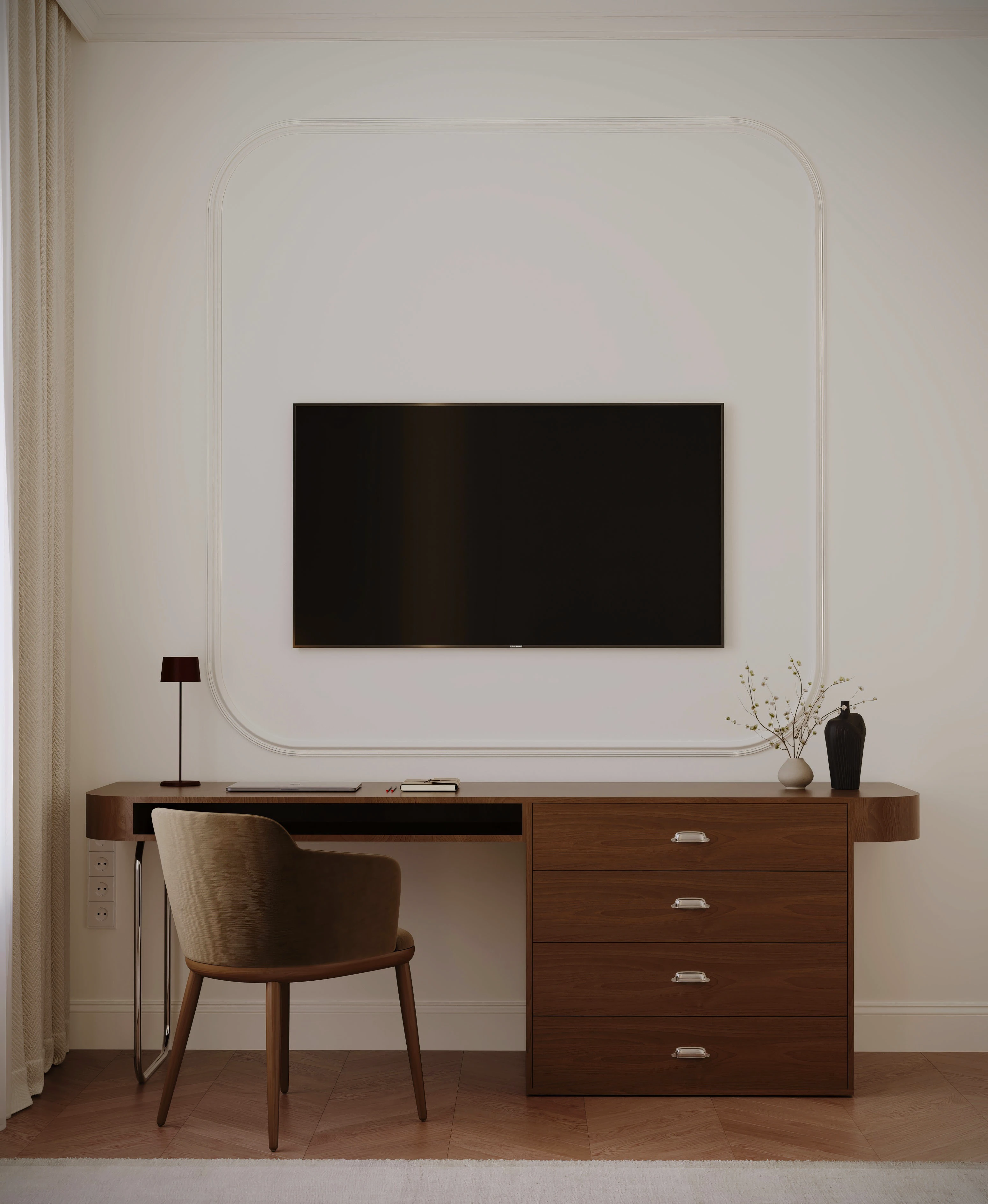 Simvol 39m2 | Mid-Century Modern | Interior design — Изображение №11 — 3D, Архитектура на Dprofile