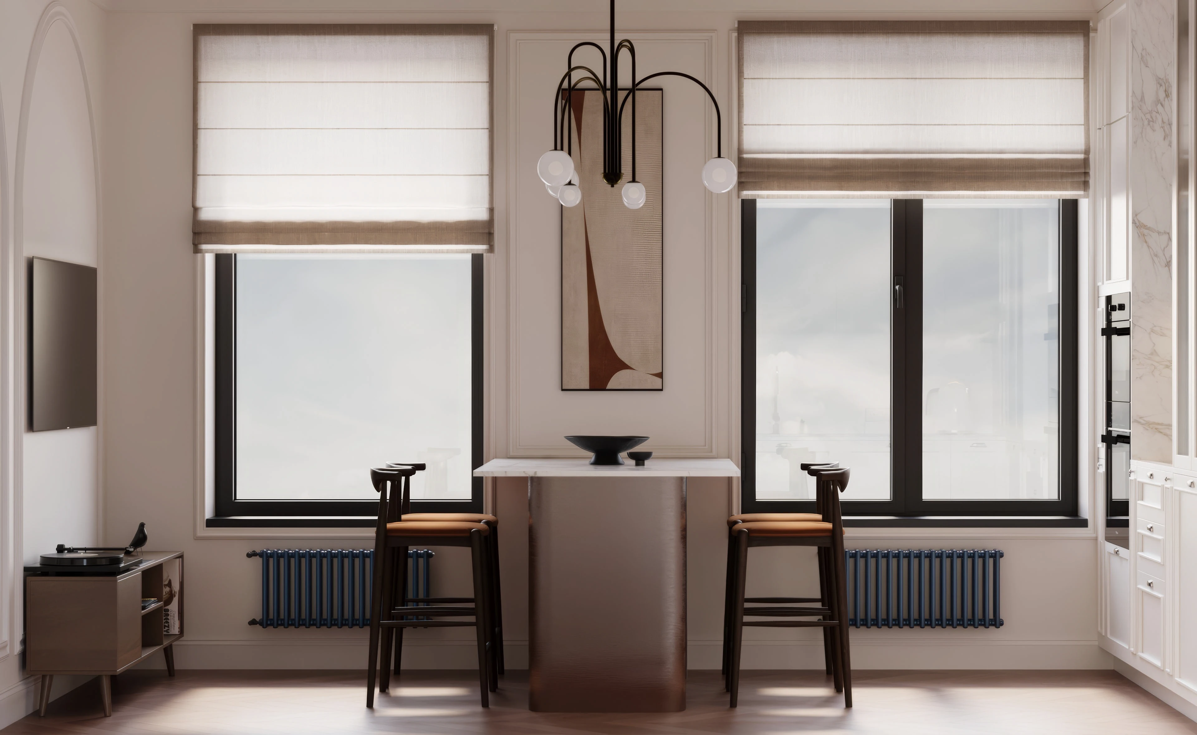 Simvol 39m2 | Mid-Century Modern | Interior design — Изображение №2 — 3D, Архитектура на Dprofile
