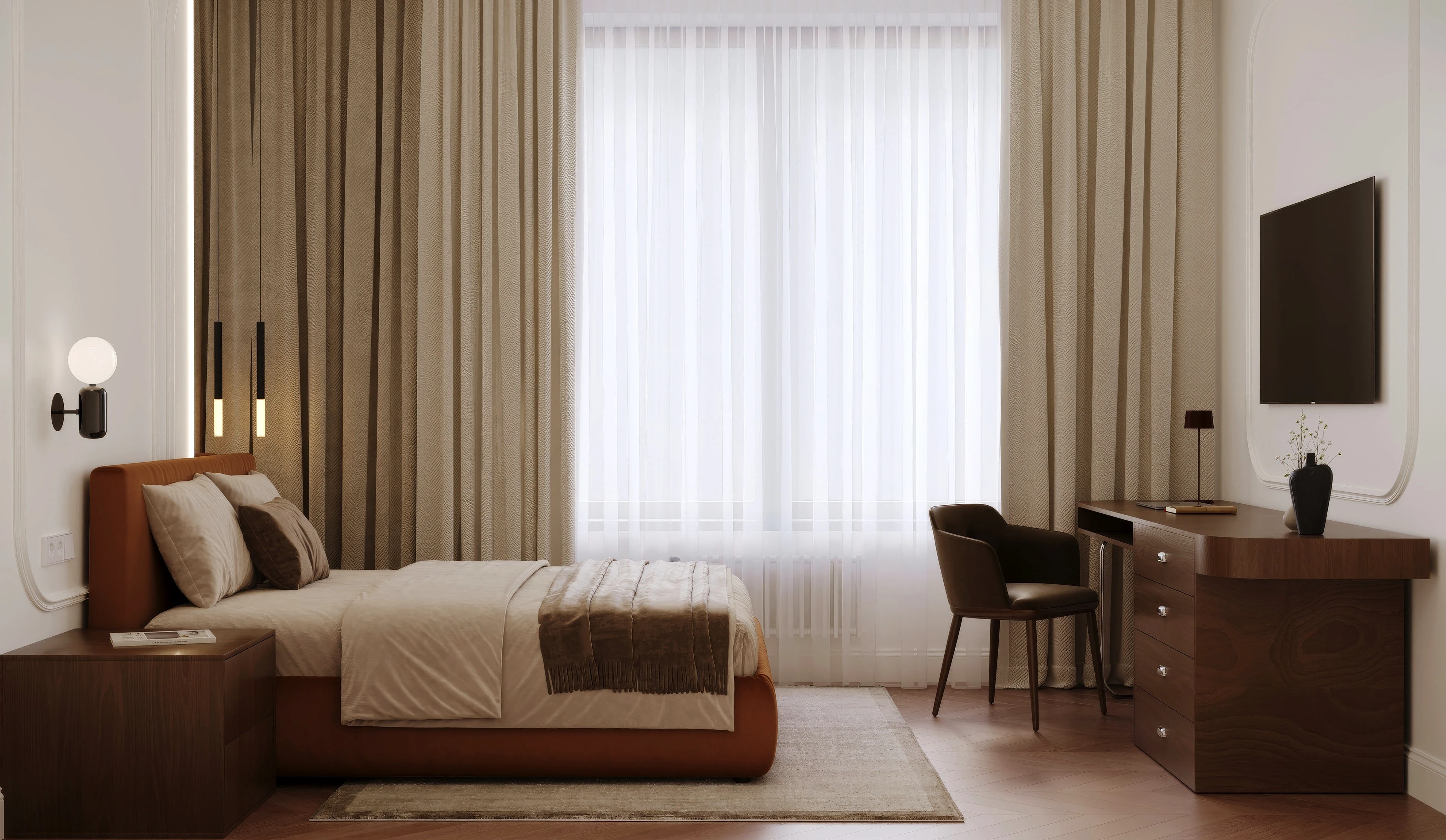 Simvol 39m2 | Mid-Century Modern | Interior design — Изображение №10 — 3D, Архитектура на Dprofile