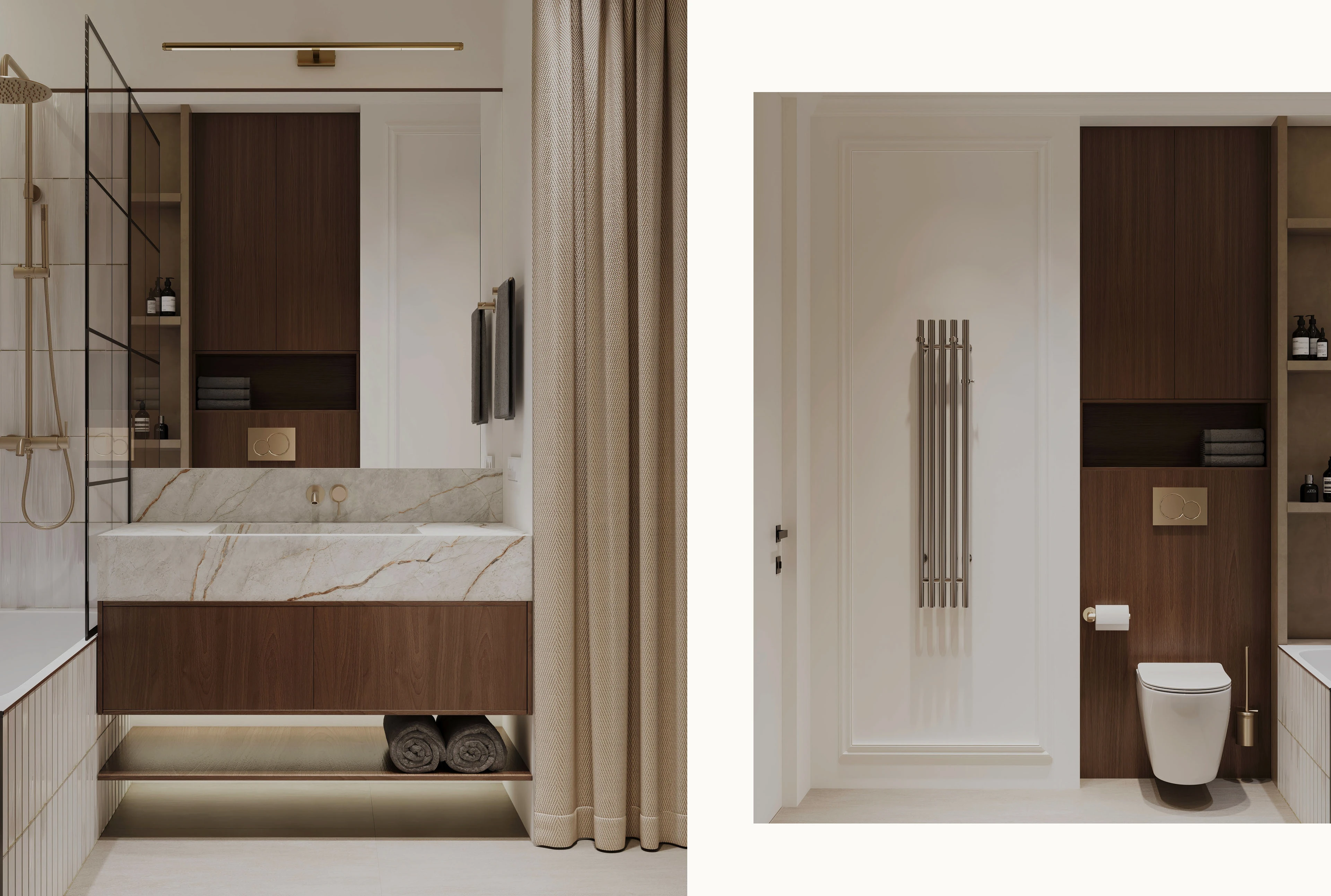 Simvol 39m2 | Mid-Century Modern | Interior design — Изображение №9 — 3D, Архитектура на Dprofile