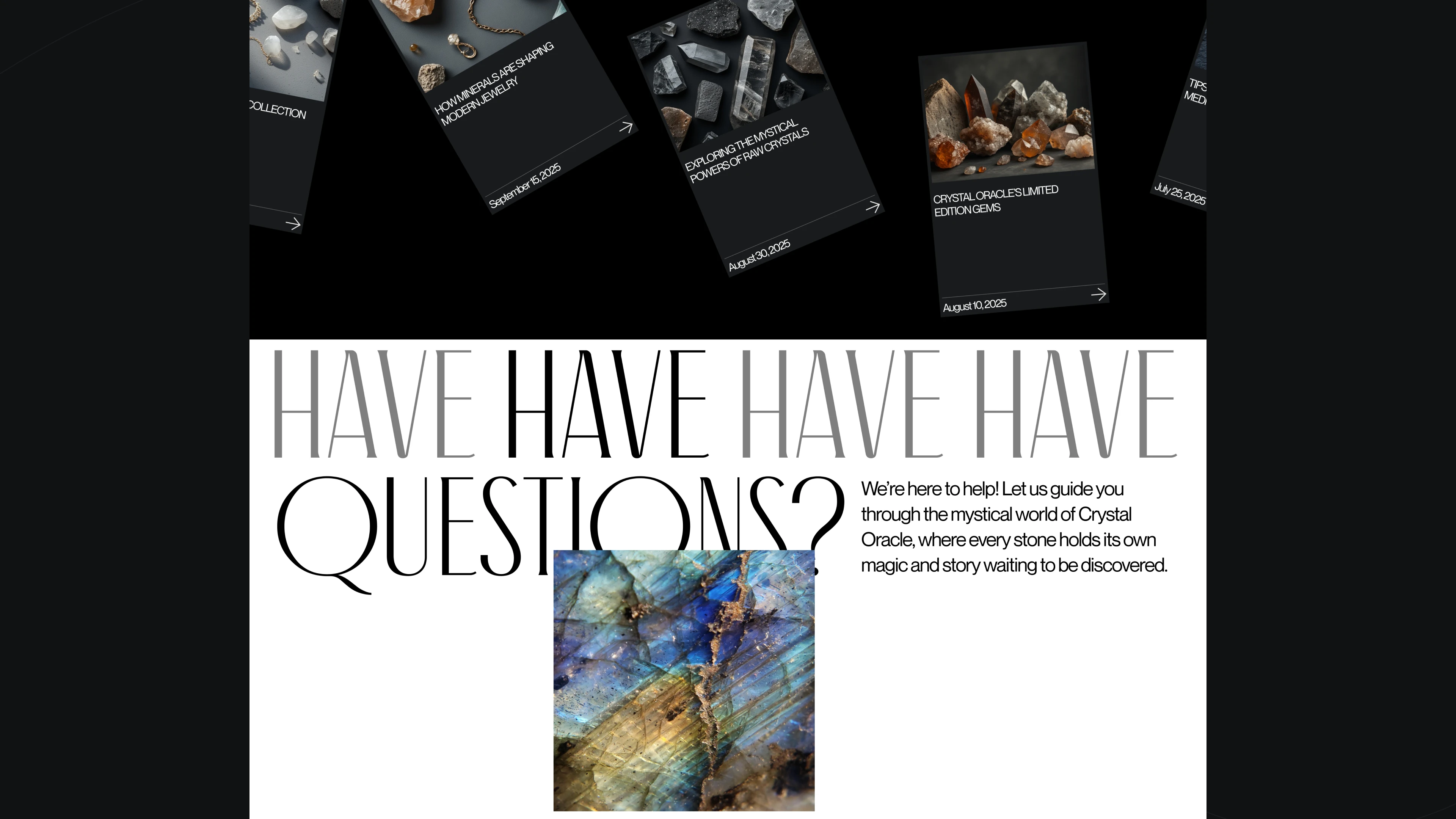 Crystal Oracle | e-commerce — Изображение №4 — Интерфейсы, Анимация на Dprofile