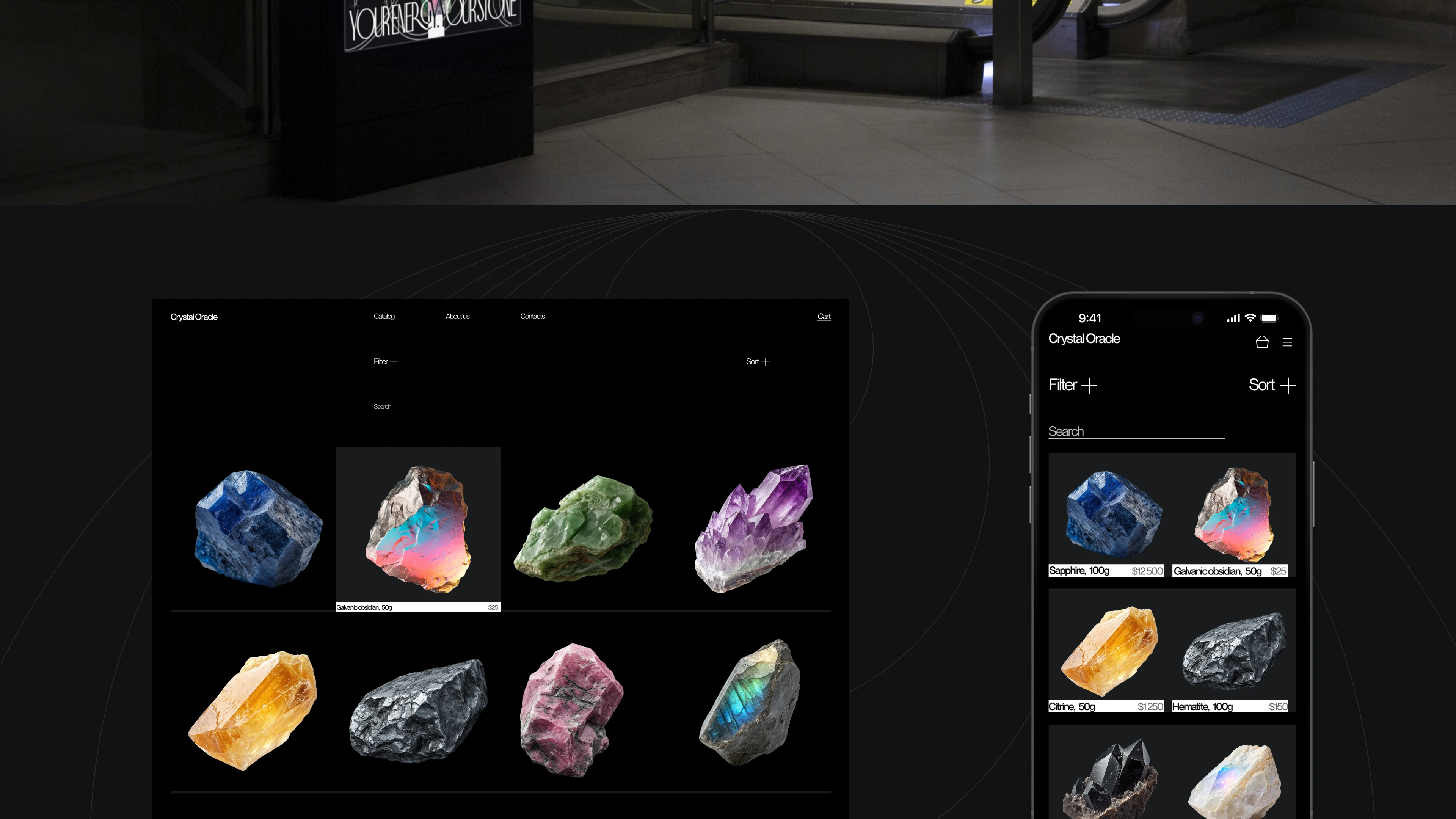 Crystal Oracle | e-commerce — Изображение №7 — Интерфейсы, Анимация на Dprofile