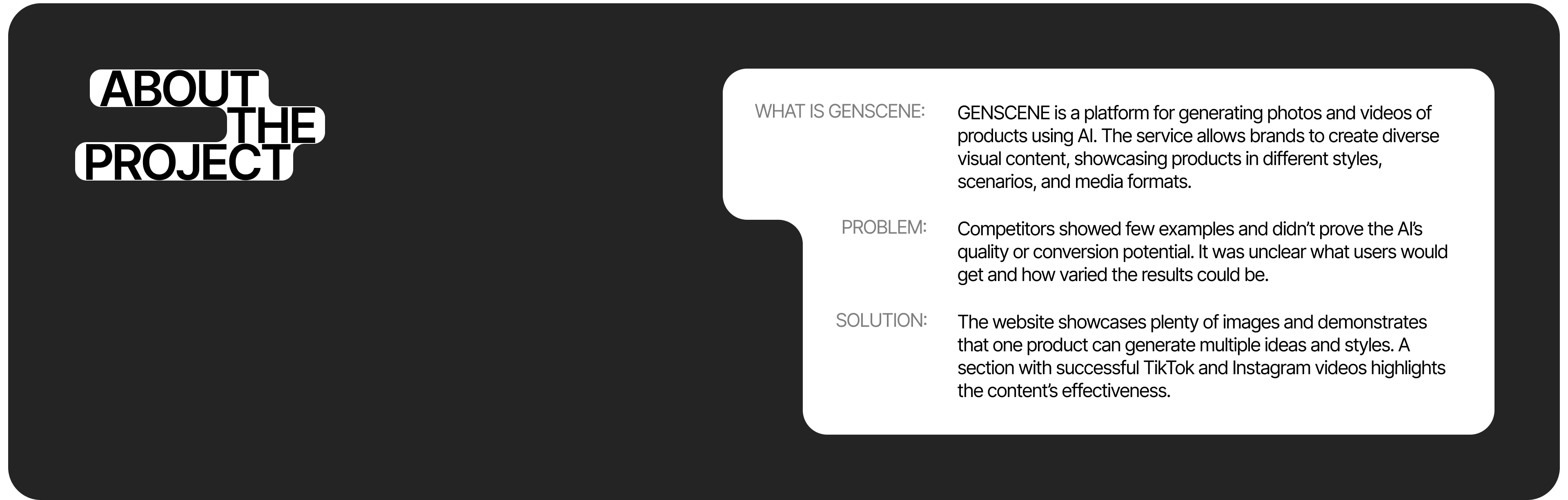 GENSCENE | Commercial website design — Изображение №2 — Интерфейсы, Анимация на Dprofile