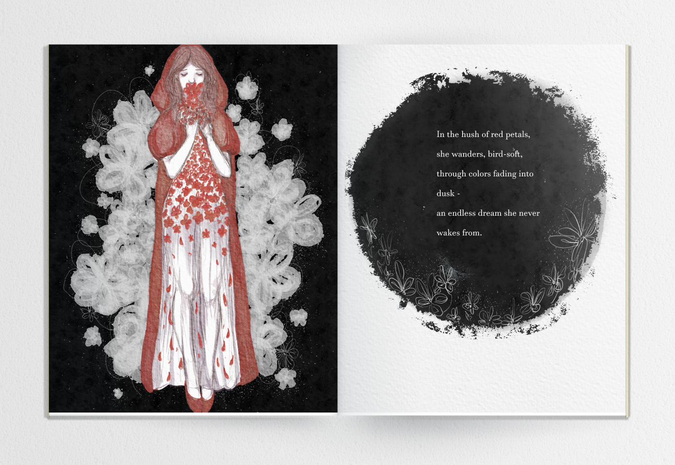 Мечты красных лепестков - Книжная иллюстрация — Изображение №3 — Иллюстрация, Графика на Dprofile