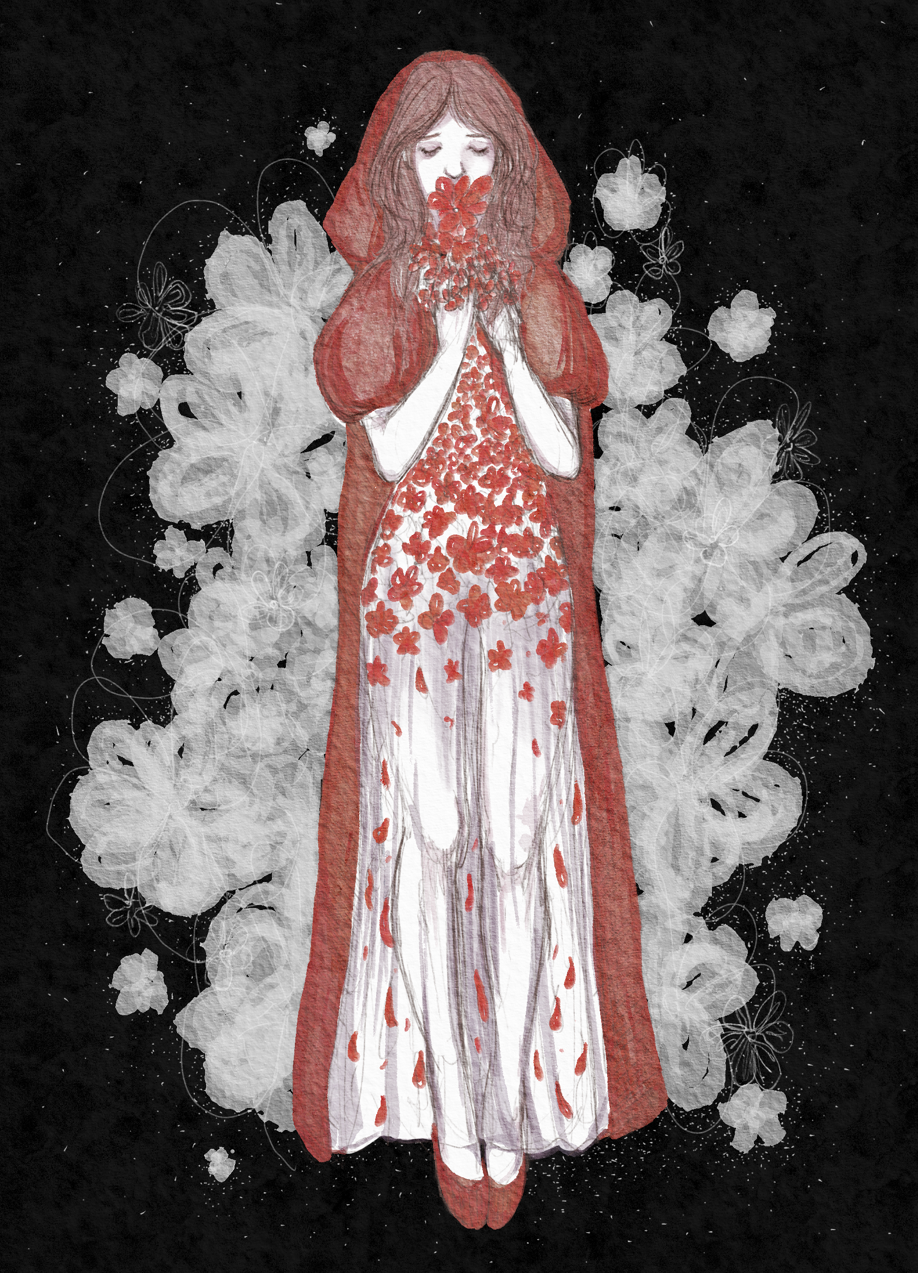 Мечты красных лепестков - Книжная иллюстрация — Изображение №2 — Иллюстрация, Графика на Dprofile