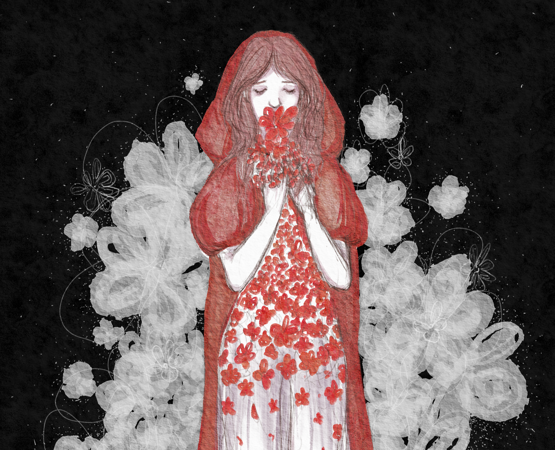 Мечты красных лепестков - Книжная иллюстрация на Dprofile