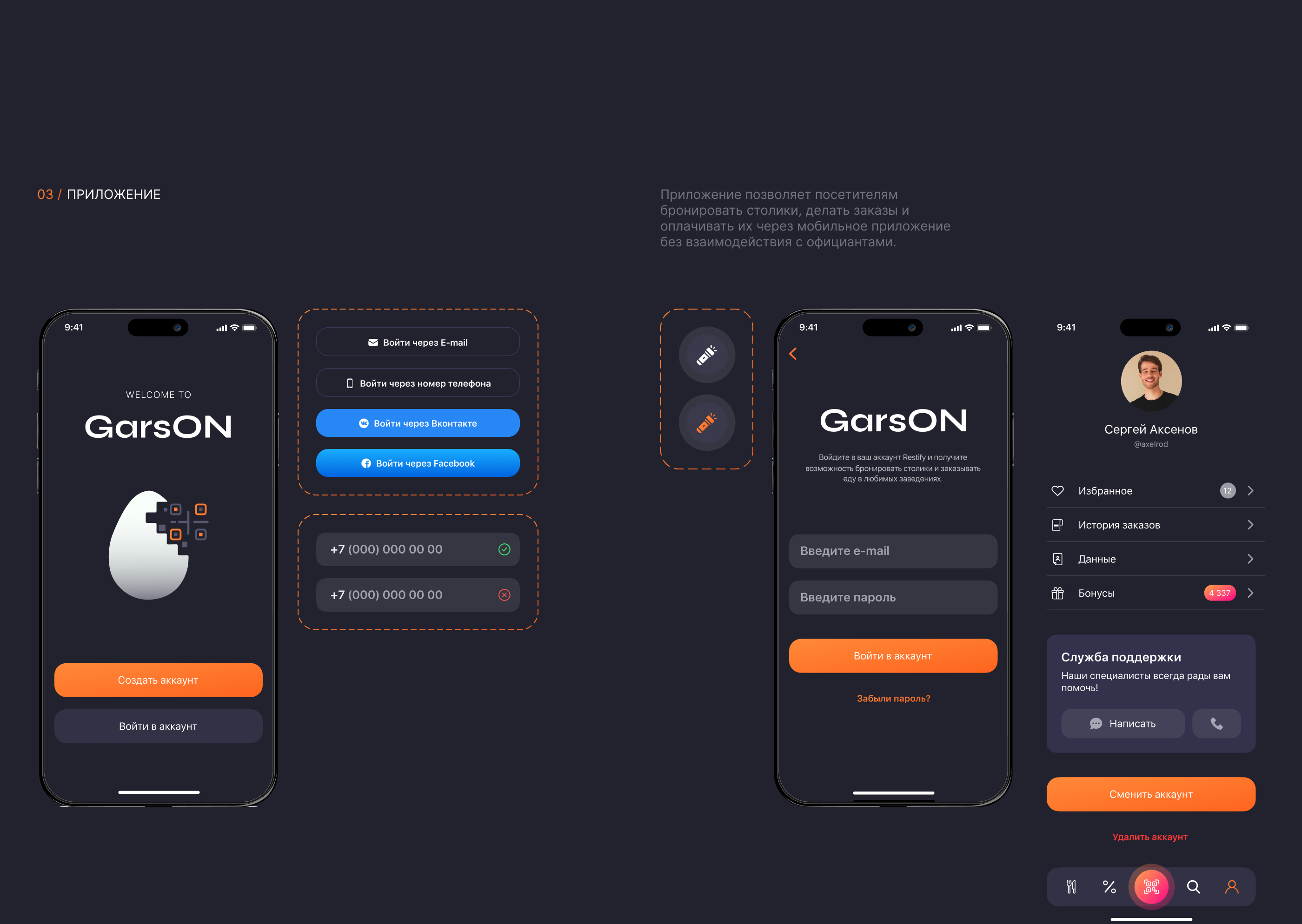 GarsON | Цифровая система — Изображение №6 — Интерфейсы, Брендинг на Dprofile