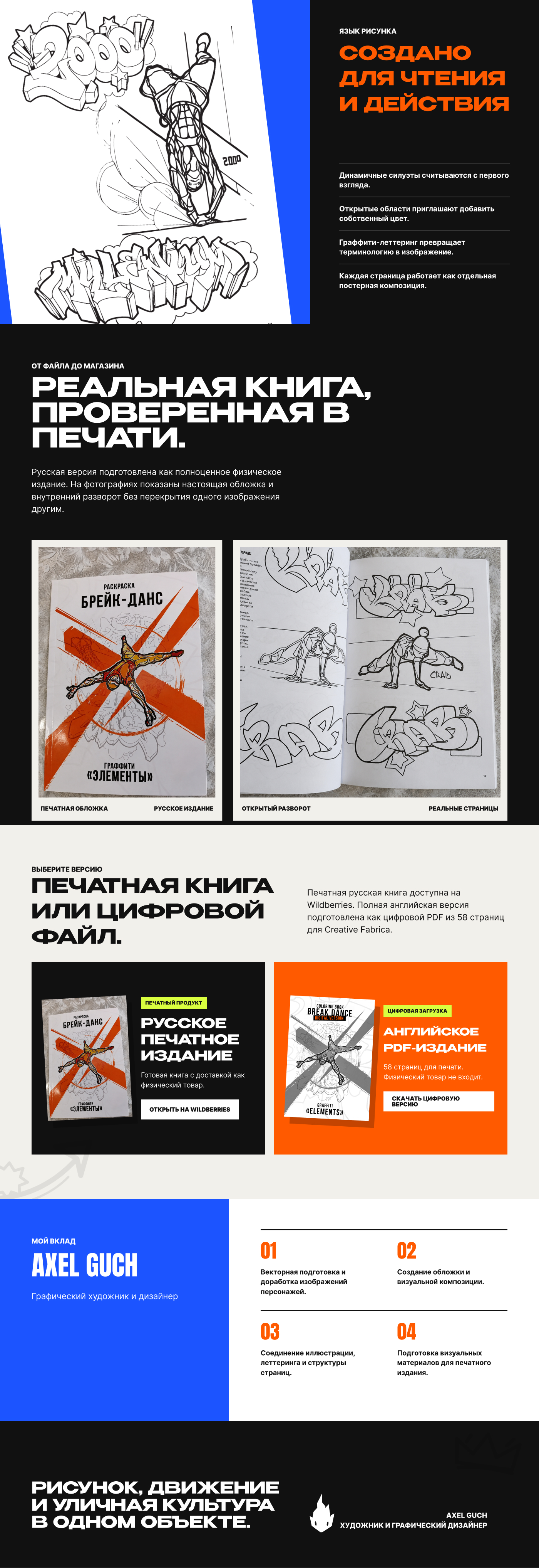 Раскраска «Брейк-данс»: иллюстрация, граффити и печатное из… — Изображение №2 — Интерфейсы, Графика на Dprofile